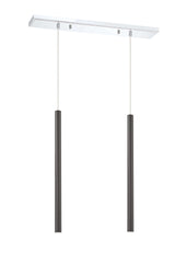 Forest LED 2 Light Linear Chandelier Chrome
