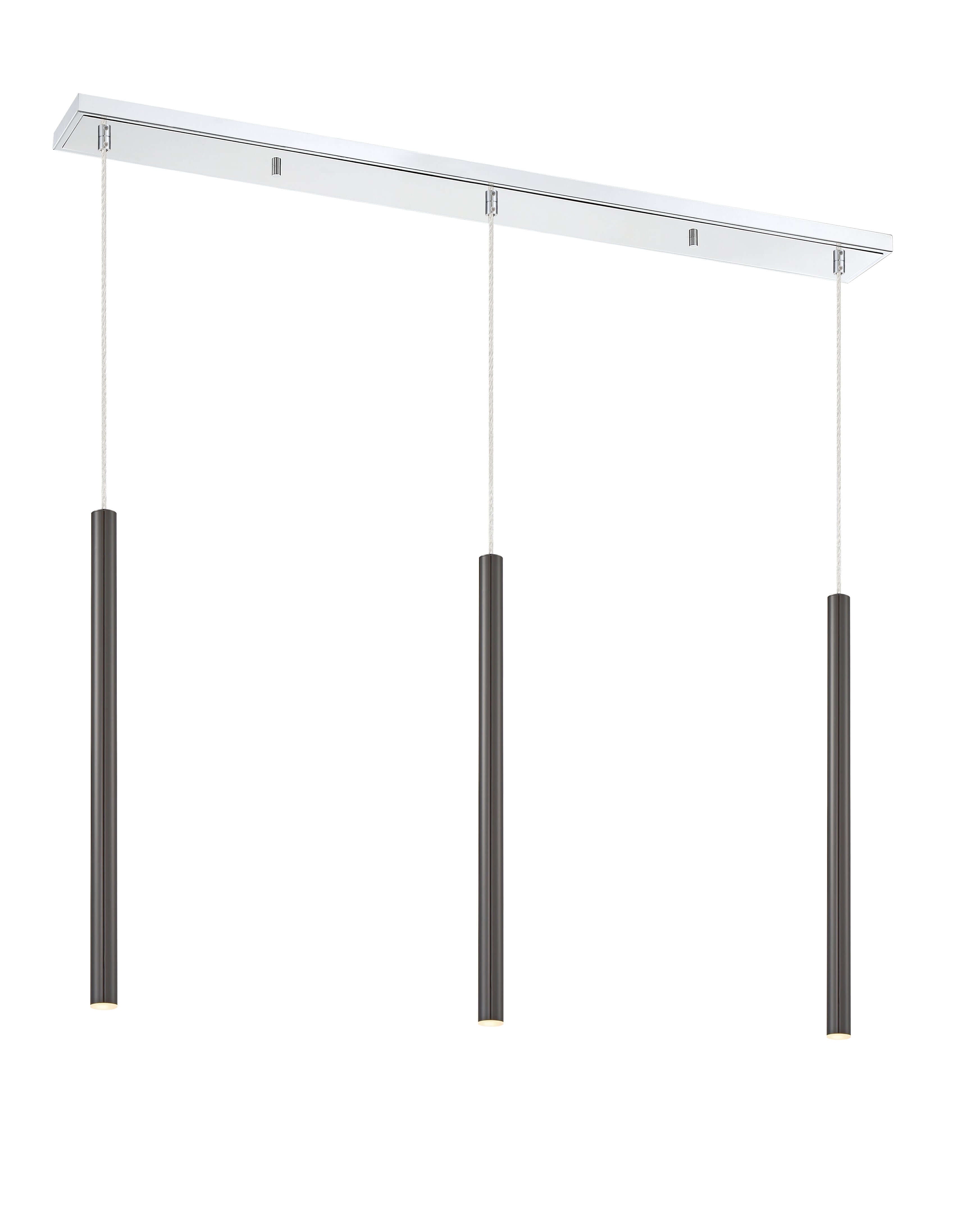 Forest LED 3 Light Linear Chandelier Chrome