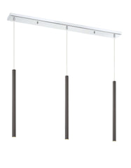 Forest LED 3 Light Linear Chandelier Chrome