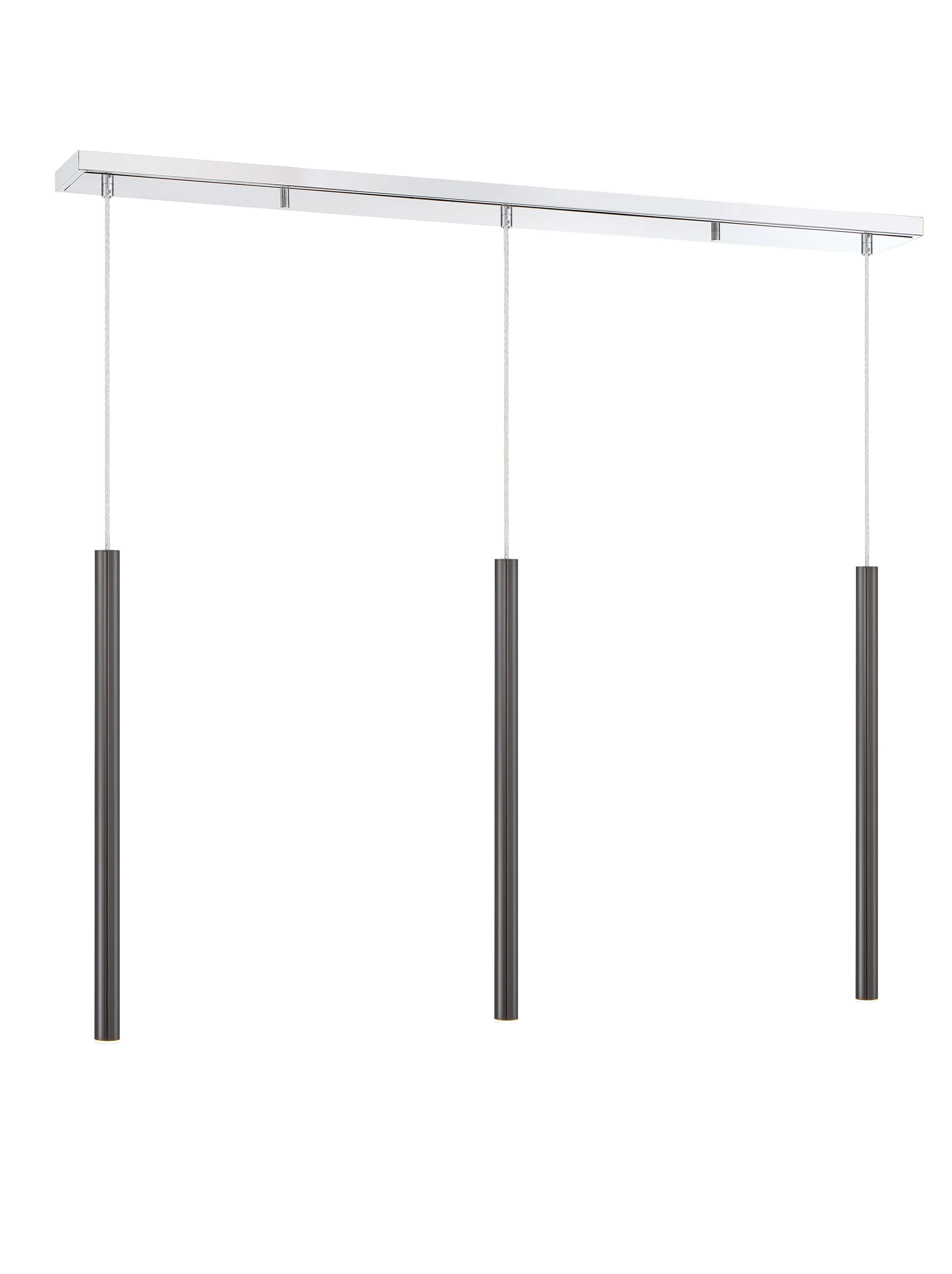Forest LED 3 Light Linear Chandelier Chrome