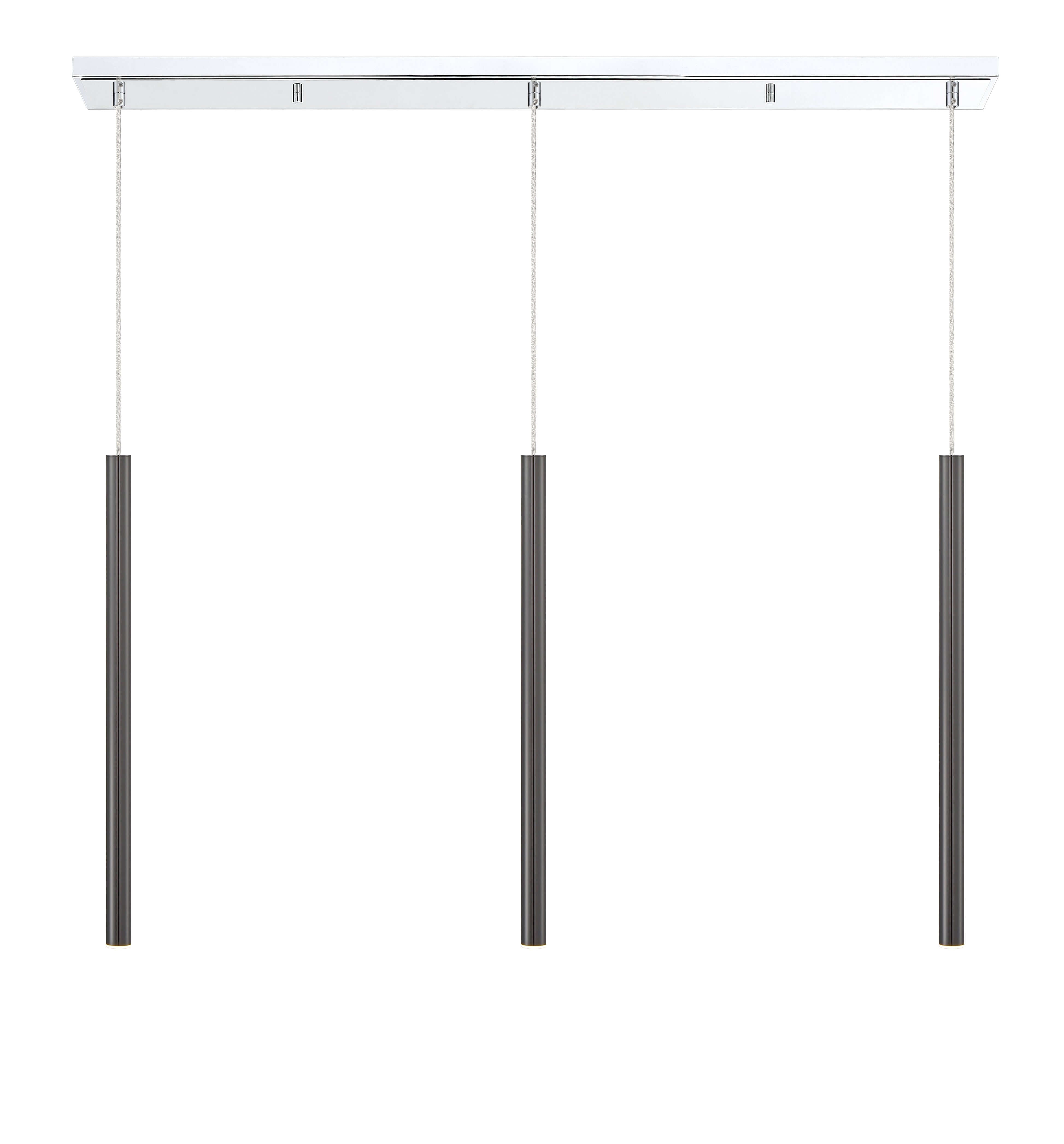 Forest LED 3 Light Linear Chandelier Chrome