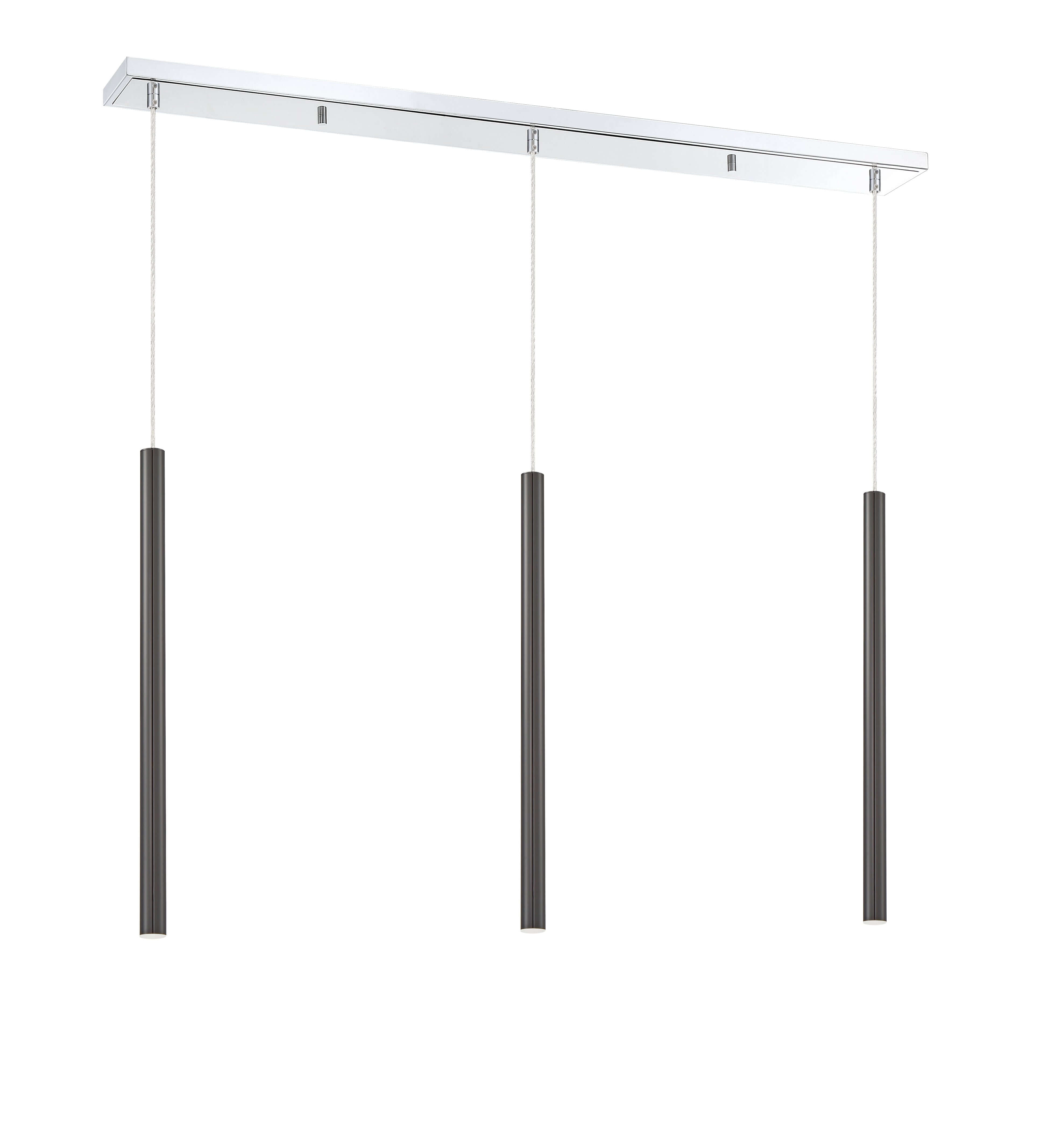 Forest LED 3 Light Linear Chandelier Chrome