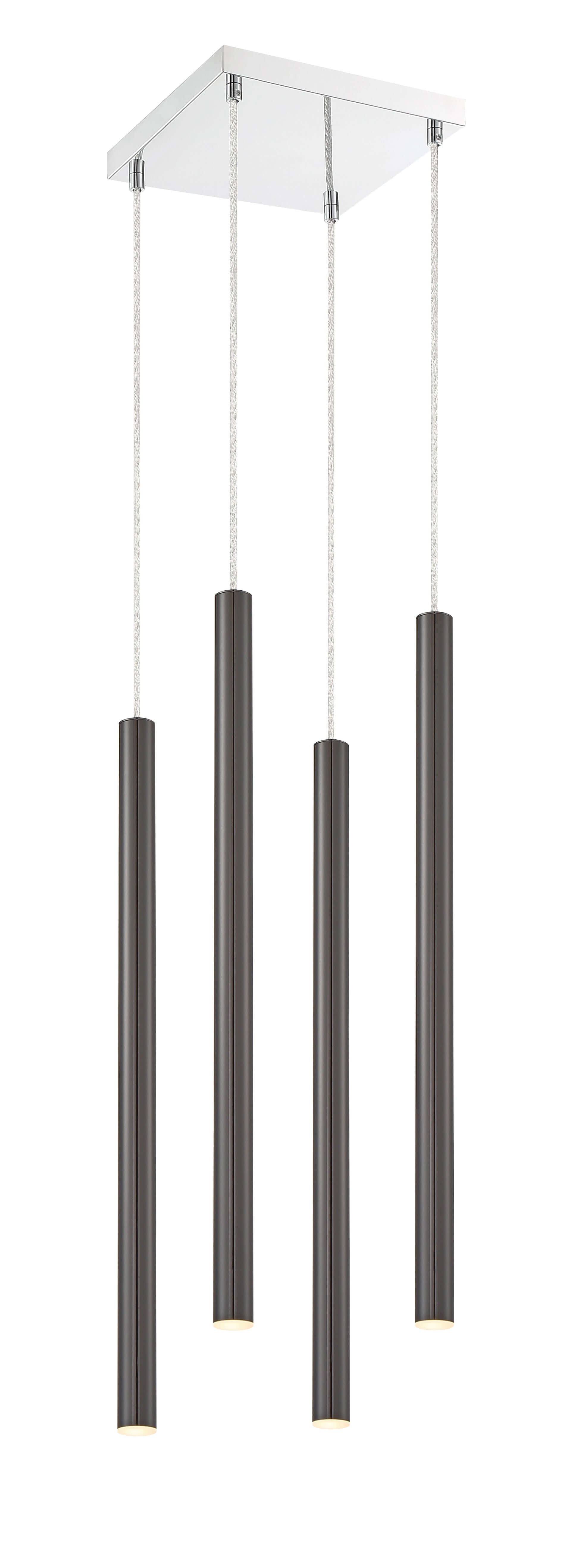 Forest LED 4 Light Chandelier Chrome