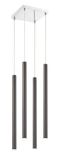 Forest LED 4 Light Chandelier Chrome