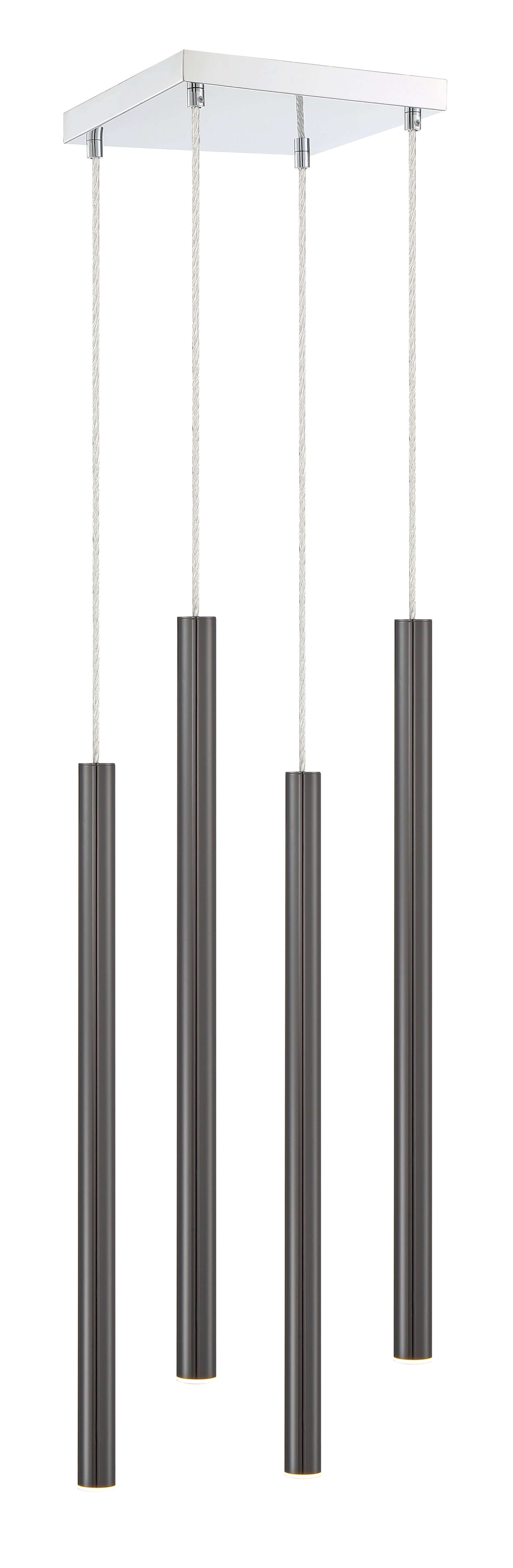 Forest LED 4 Light Chandelier Chrome