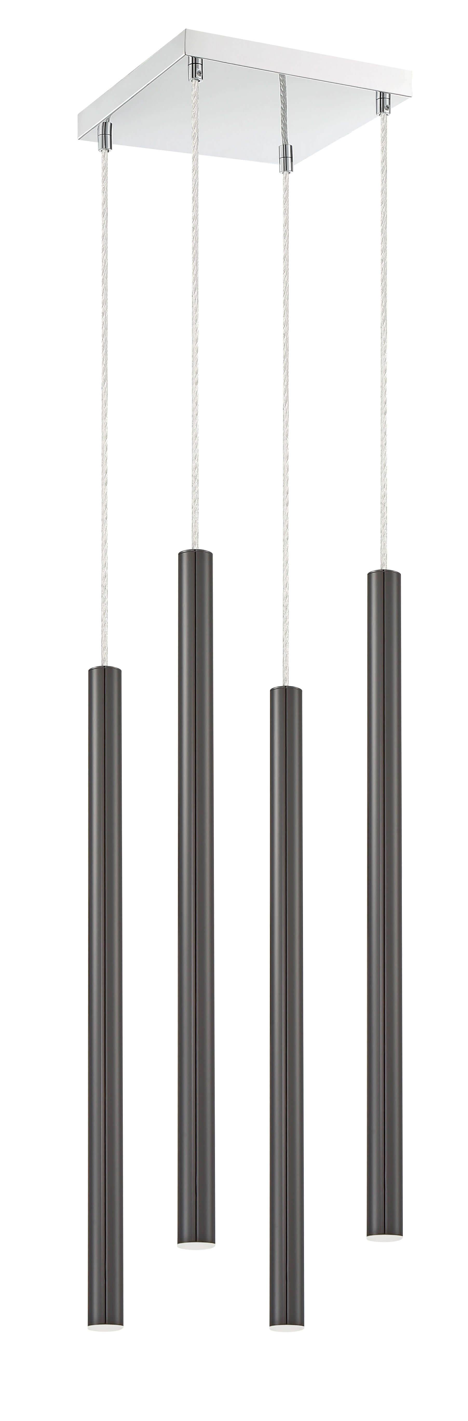 Forest LED 4 Light Chandelier Chrome