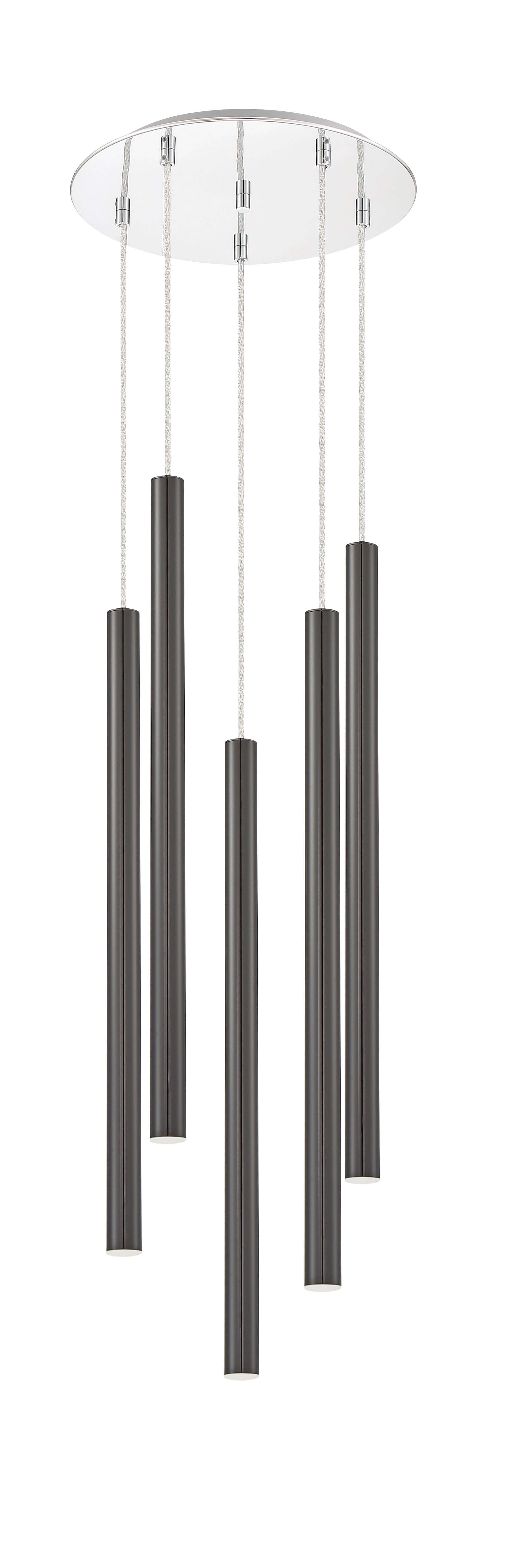 Forest LED 5 Light Chandelier Chrome