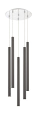 Forest LED 5 Light Chandelier Chrome