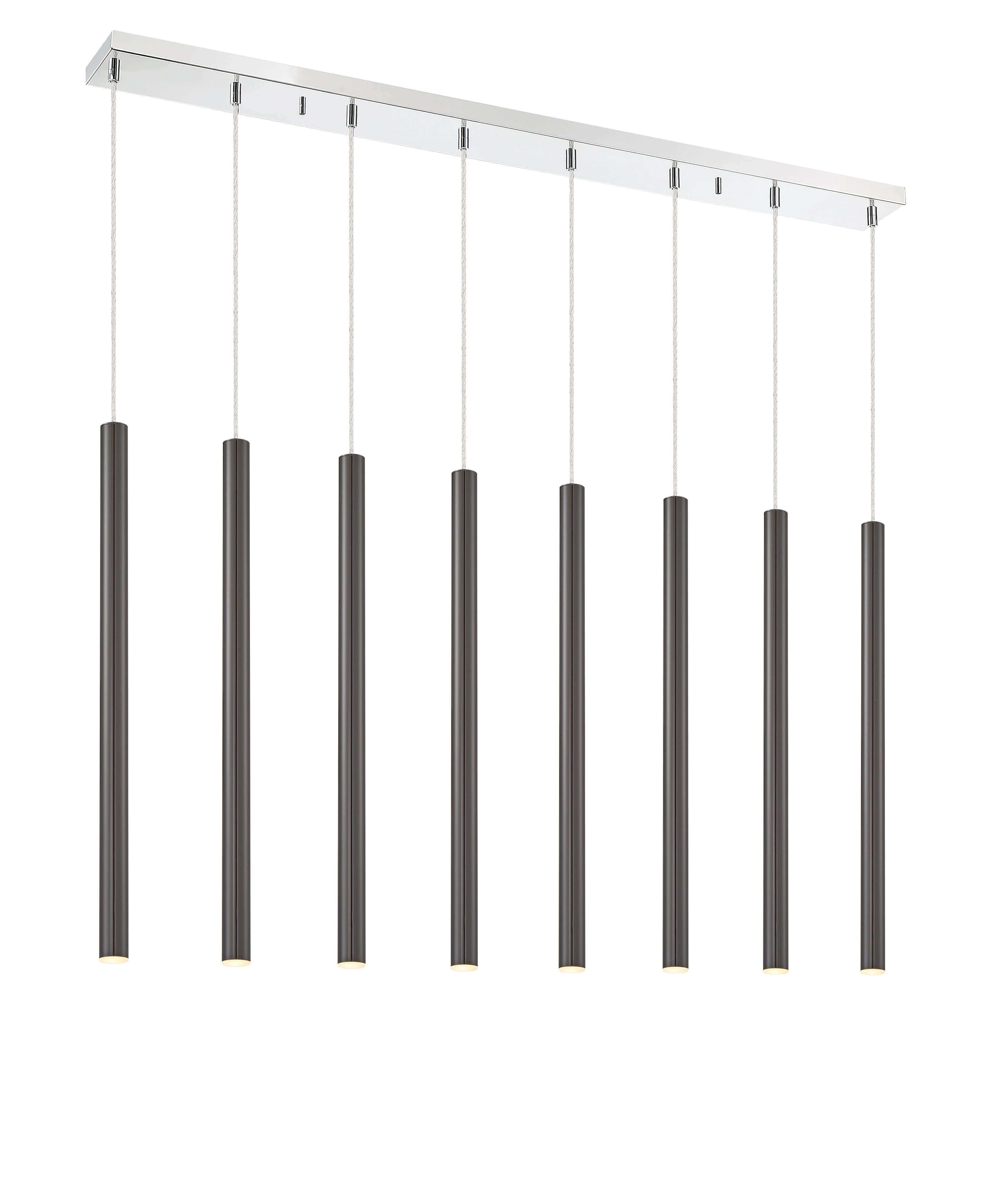 Forest LED 8 Light Linear Chandelier Chrome