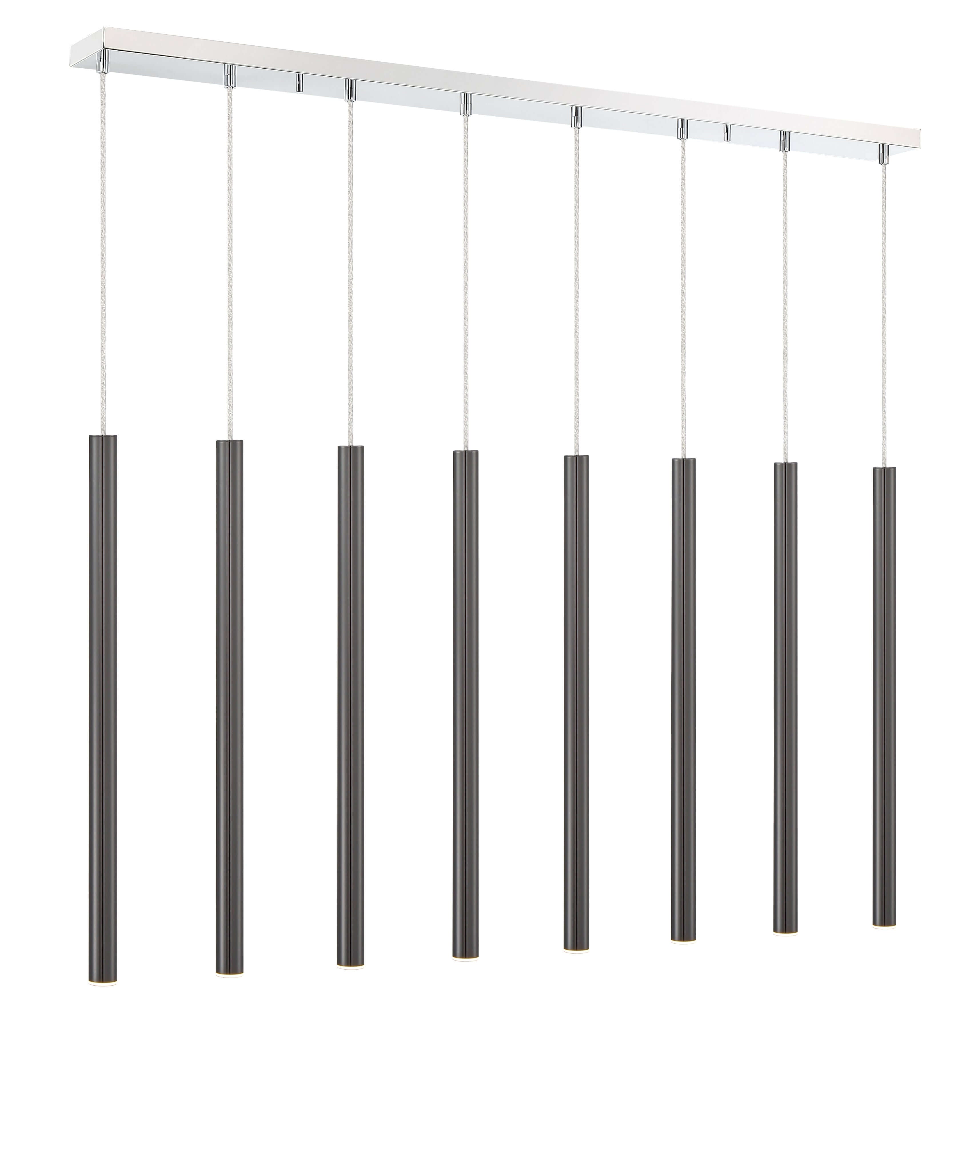 Forest LED 8 Light Linear Chandelier Chrome