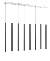 Forest LED 8 Light Linear Chandelier Chrome