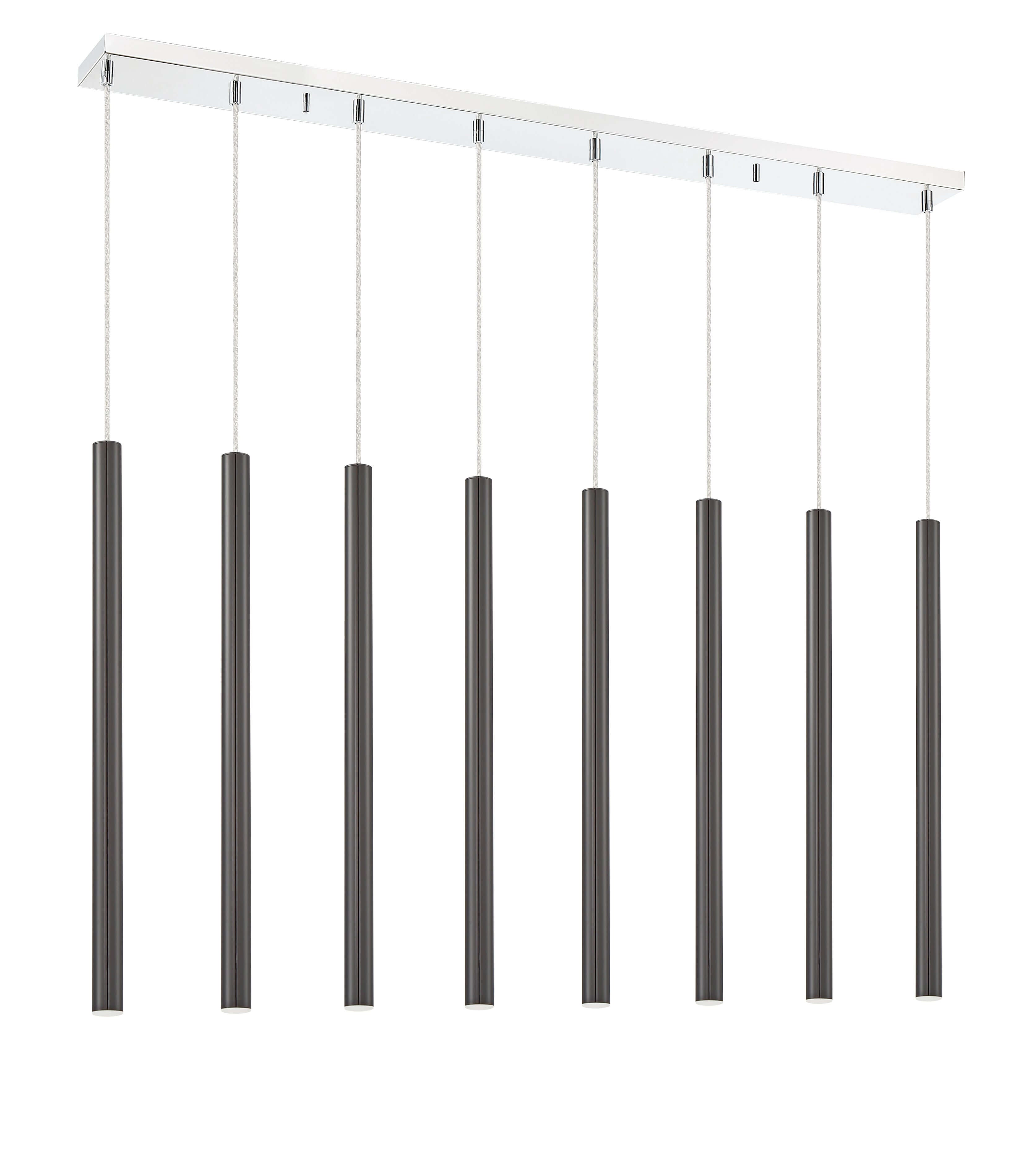 Forest LED 8 Light Linear Chandelier Chrome