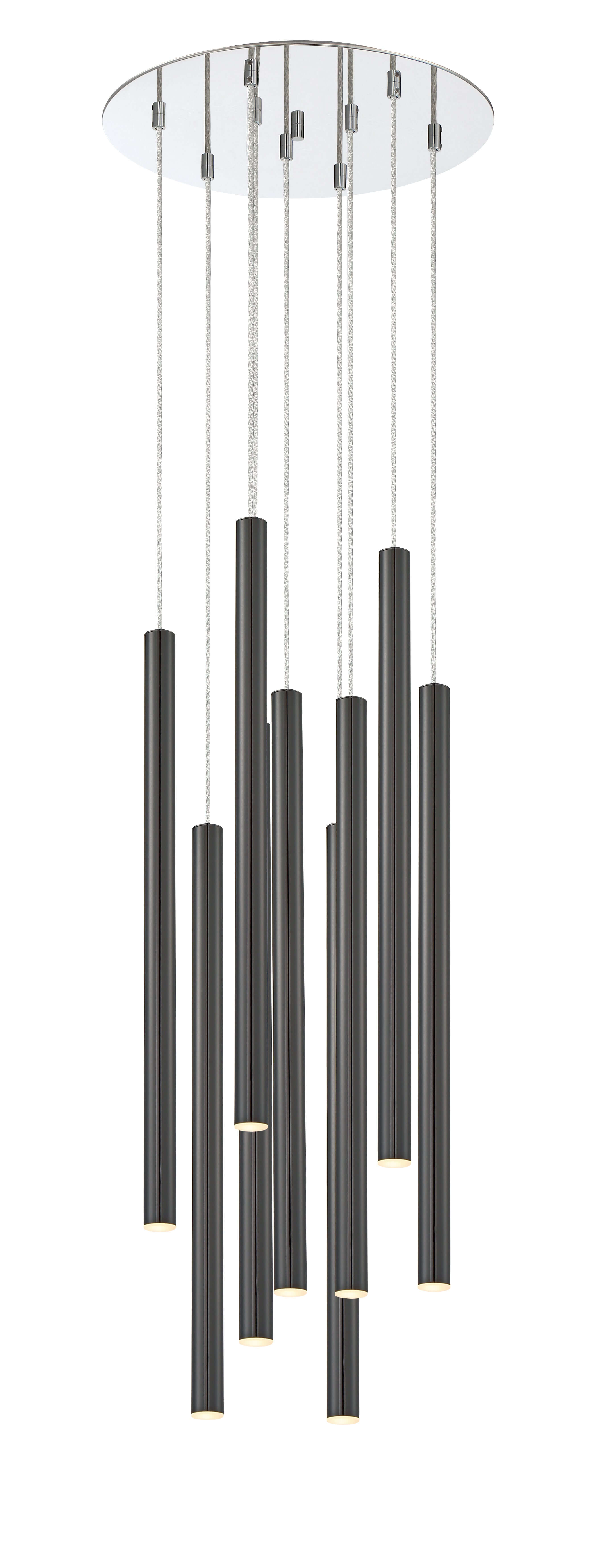 Forest LED 9 Light Chandelier Chrome