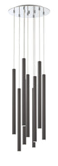 Forest LED 9 Light Chandelier Chrome