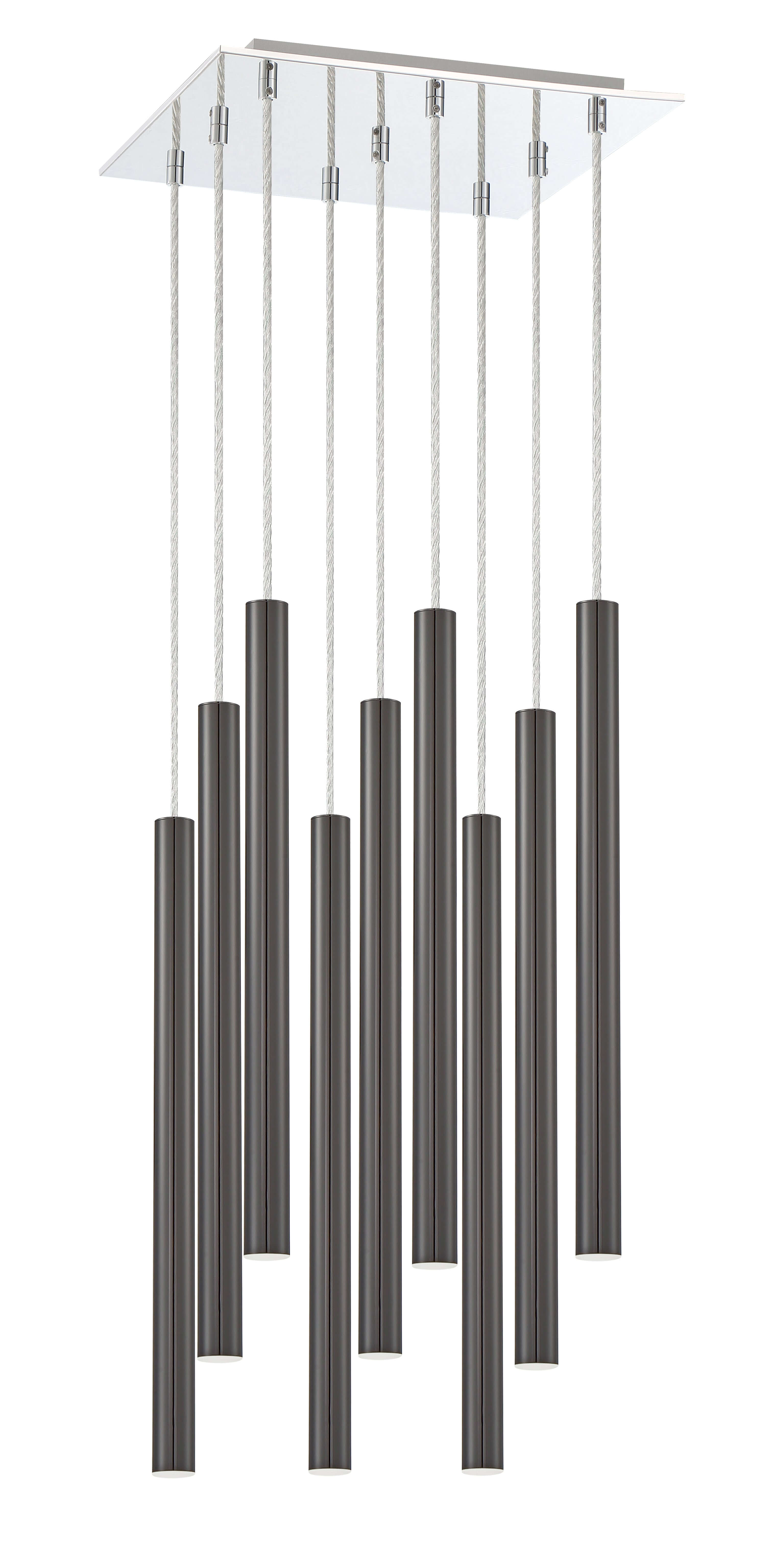 Forest LED 9 Light Chandelier Chrome