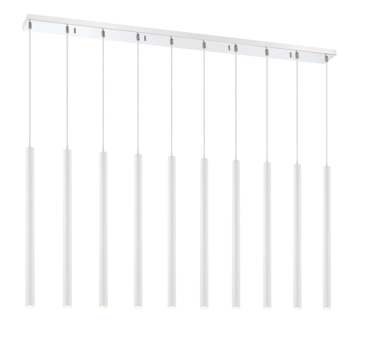 Forest LED 10 Light Linear Chandelier Chrome