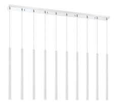 Forest LED 10 Light Linear Chandelier Chrome