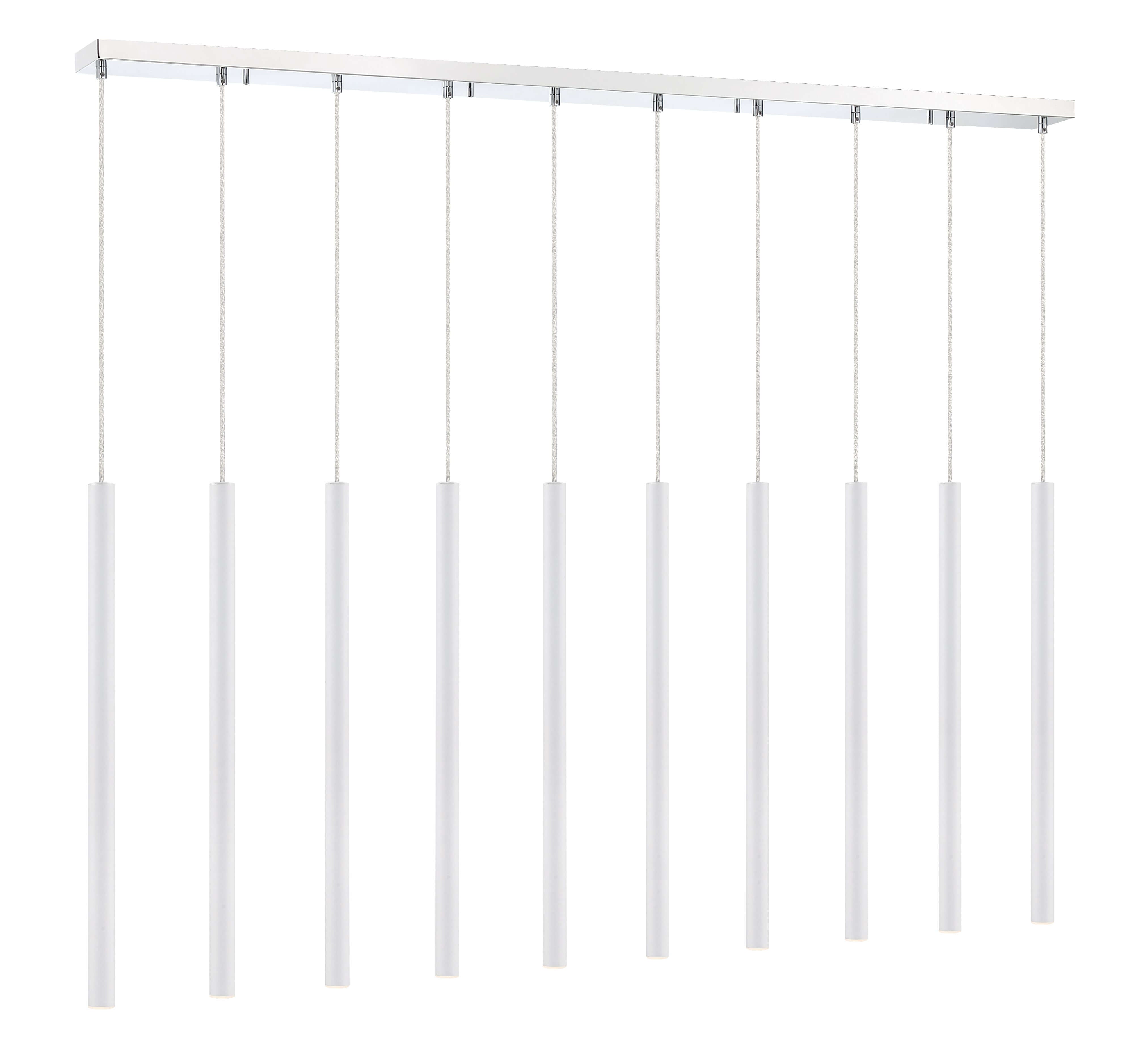 Forest LED 10 Light Linear Chandelier Chrome
