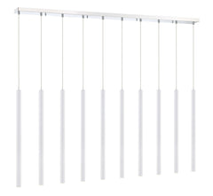 Forest LED 10 Light Linear Chandelier Chrome