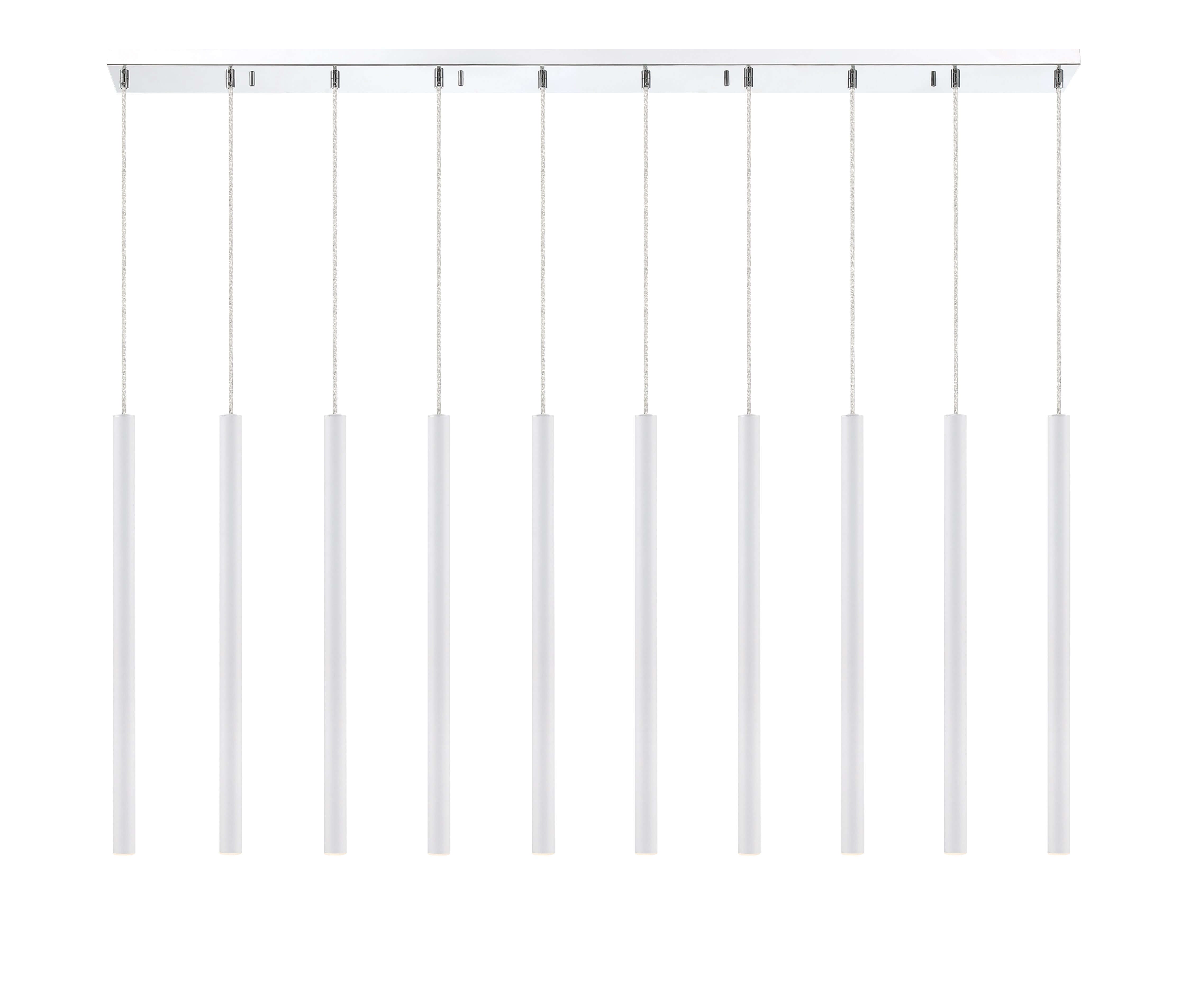Forest LED 10 Light Linear Chandelier Chrome