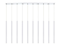 Forest LED 10 Light Linear Chandelier Chrome