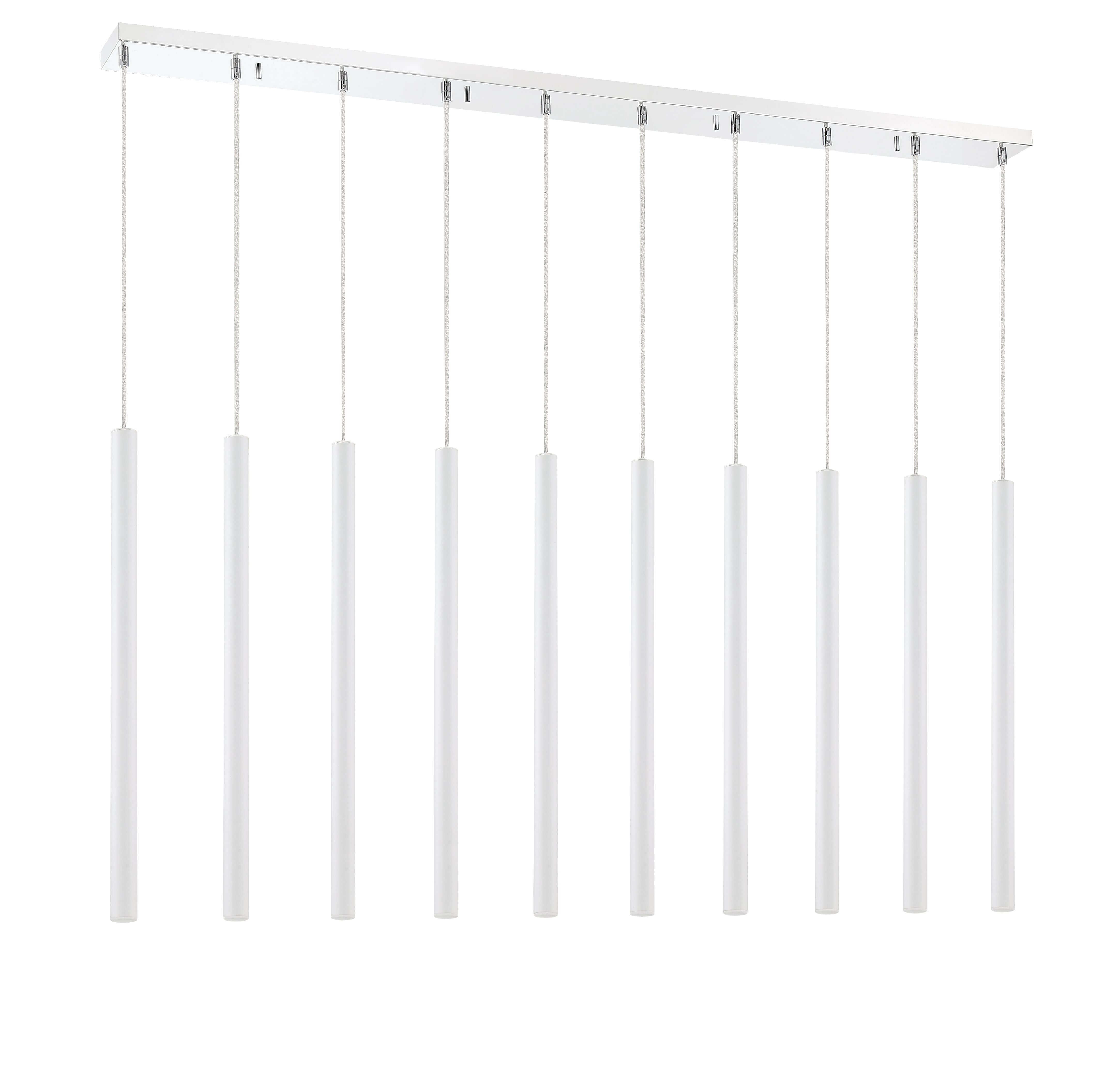 Forest LED 10 Light Linear Chandelier Chrome