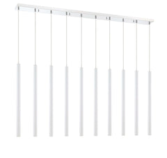 Forest LED 10 Light Linear Chandelier Chrome