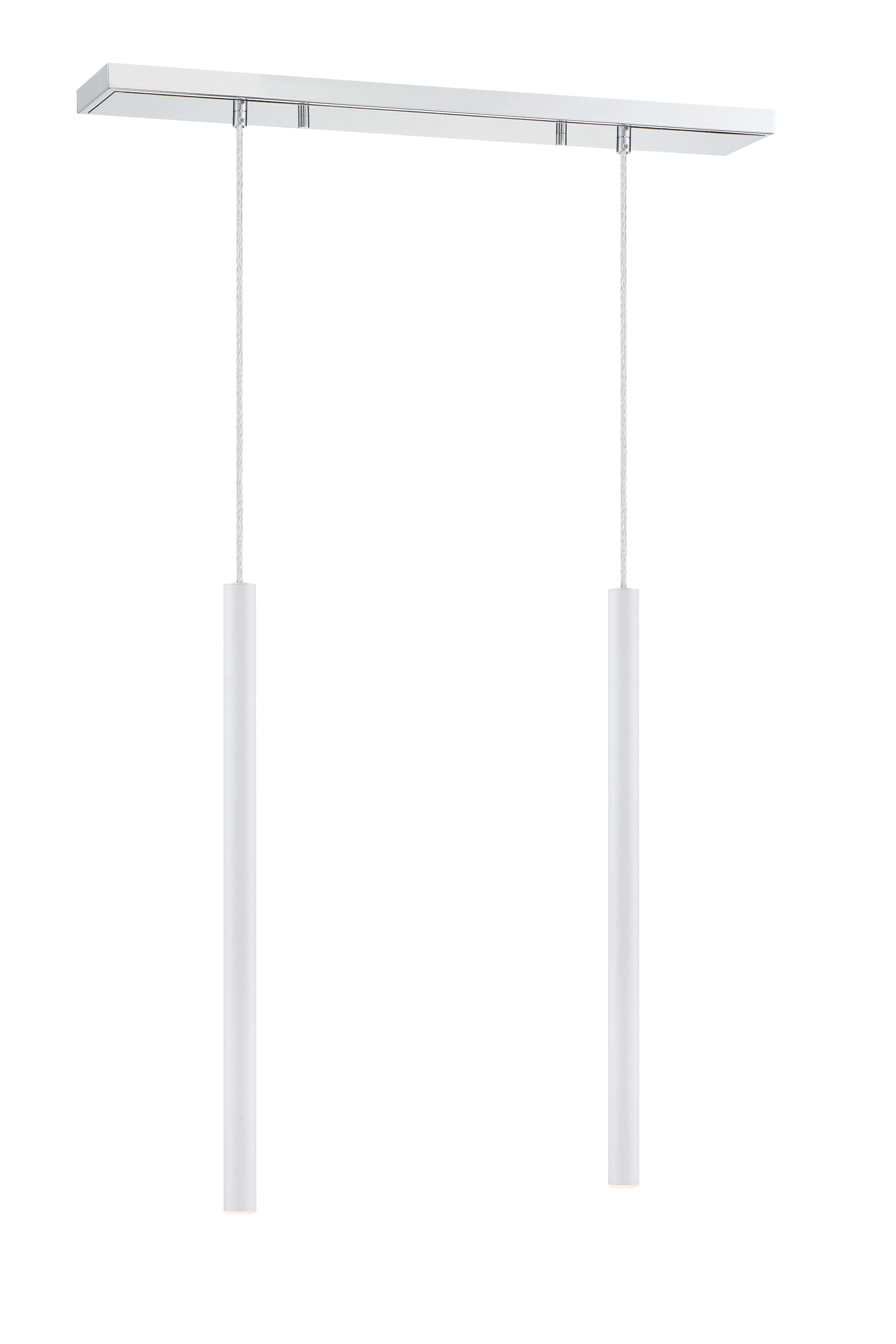 Forest LED 2 Light Linear Chandelier Chrome