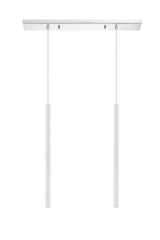 Forest LED 2 Light Linear Chandelier Chrome