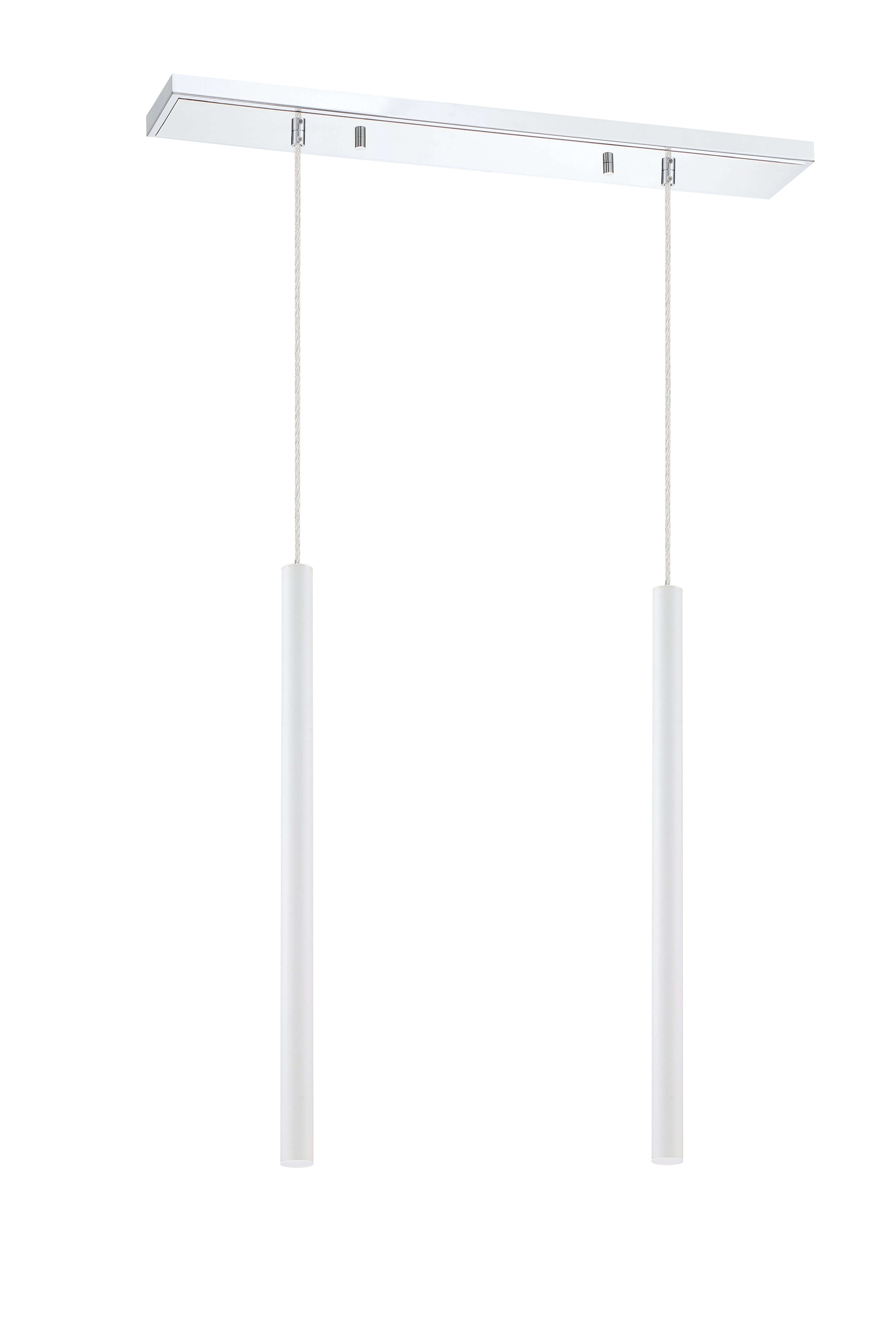Forest LED 2 Light Linear Chandelier Chrome