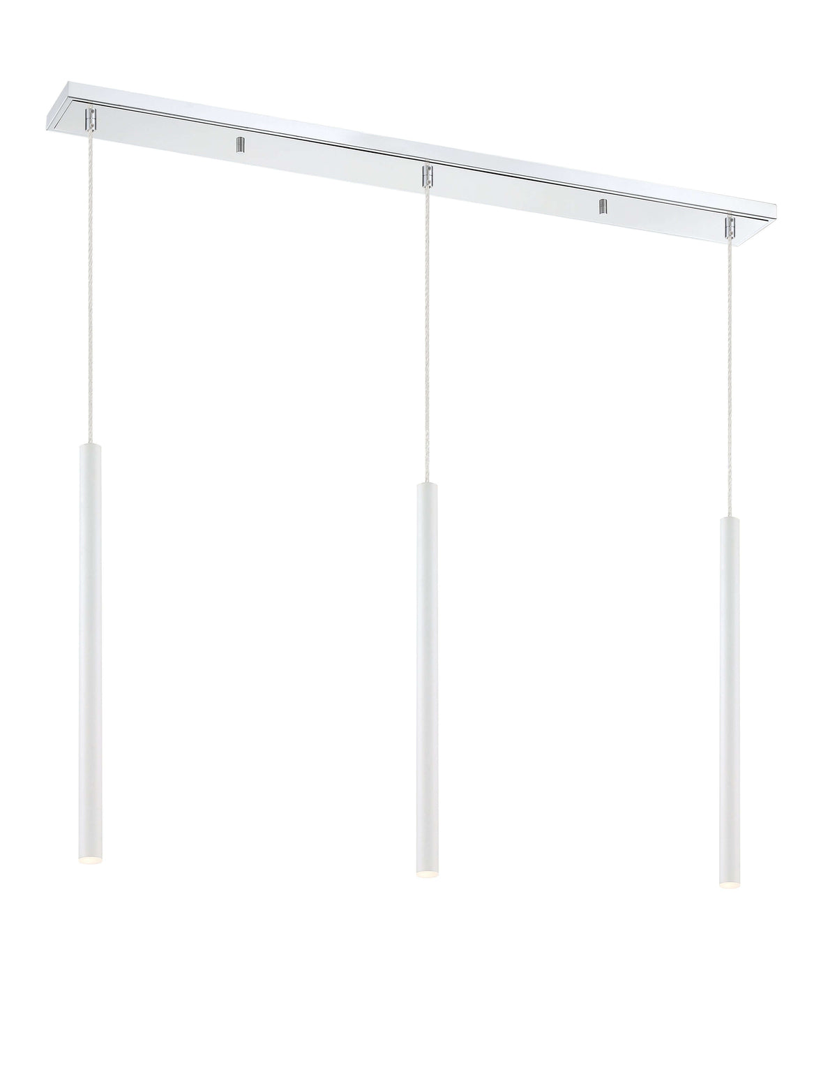 Forest LED 3 Light Linear Chandelier Chrome