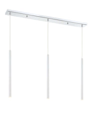 Forest LED 3 Light Linear Chandelier Chrome