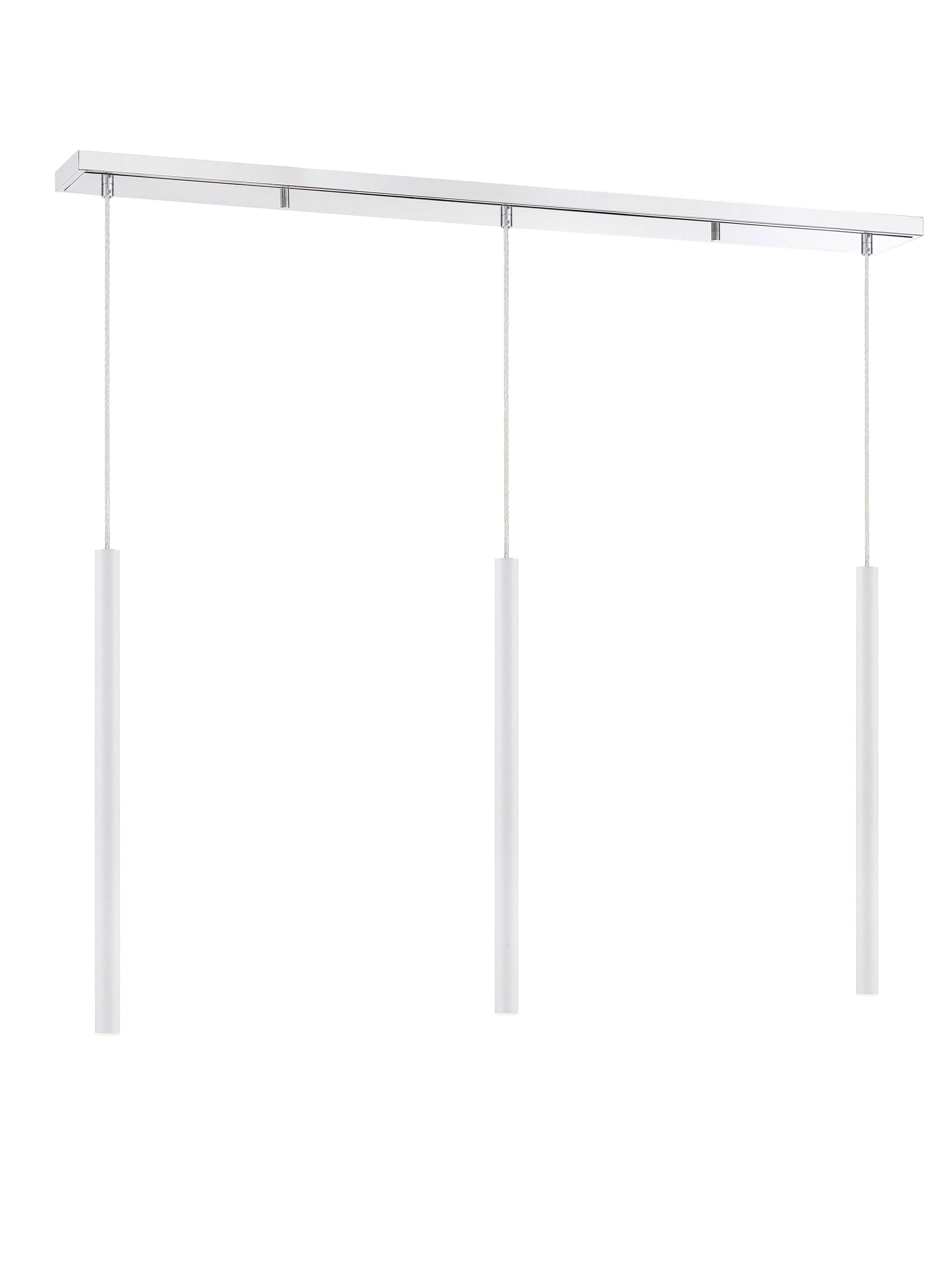 Forest LED 3 Light Linear Chandelier Chrome