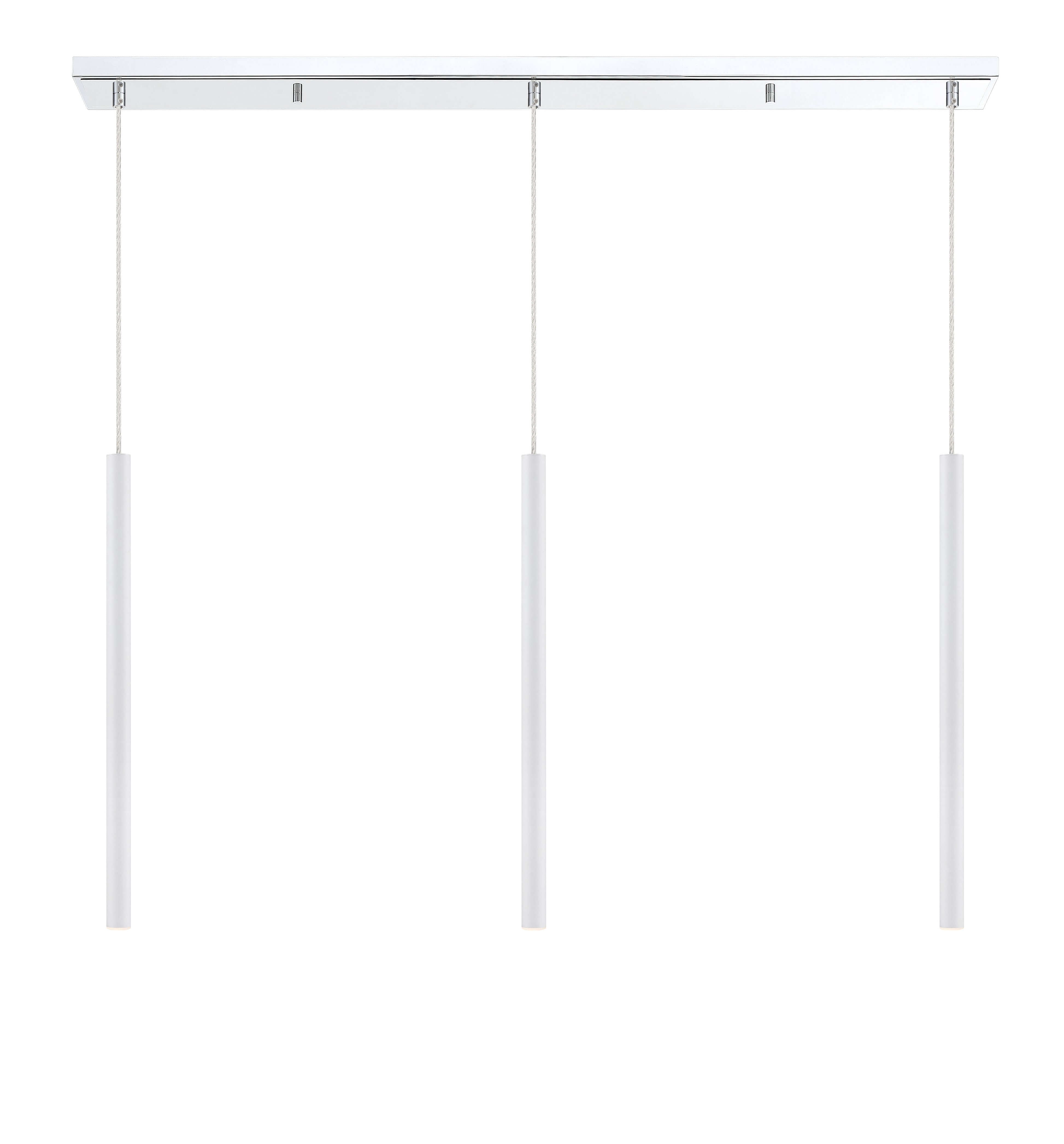 Forest LED 3 Light Linear Chandelier Chrome