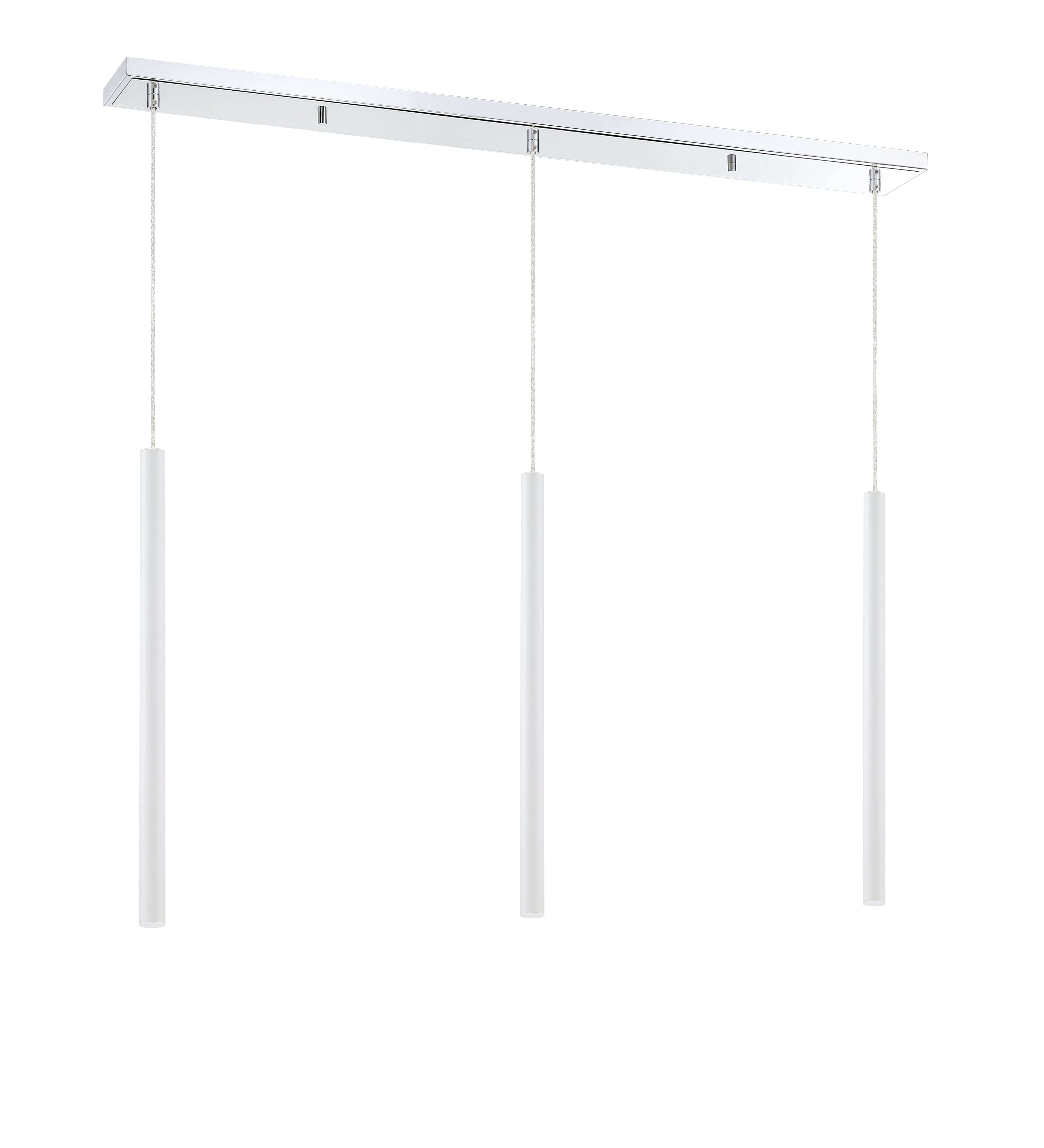 Forest LED 3 Light Linear Chandelier Chrome