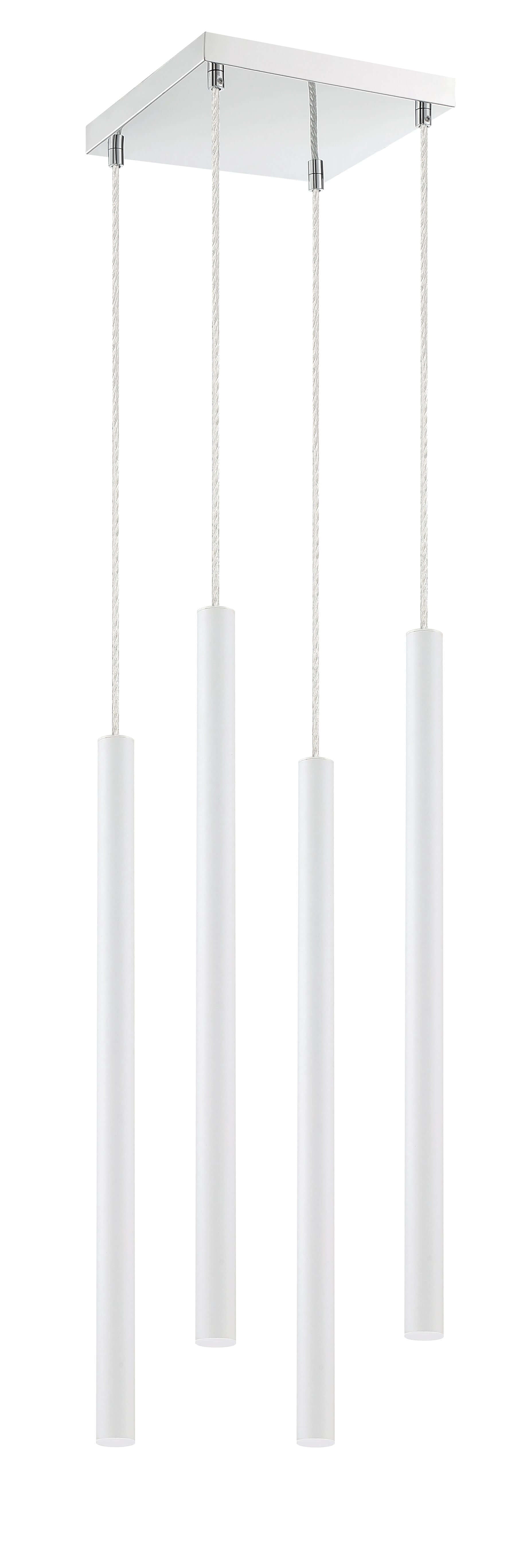 Forest LED 4 Light Chandelier Chrome