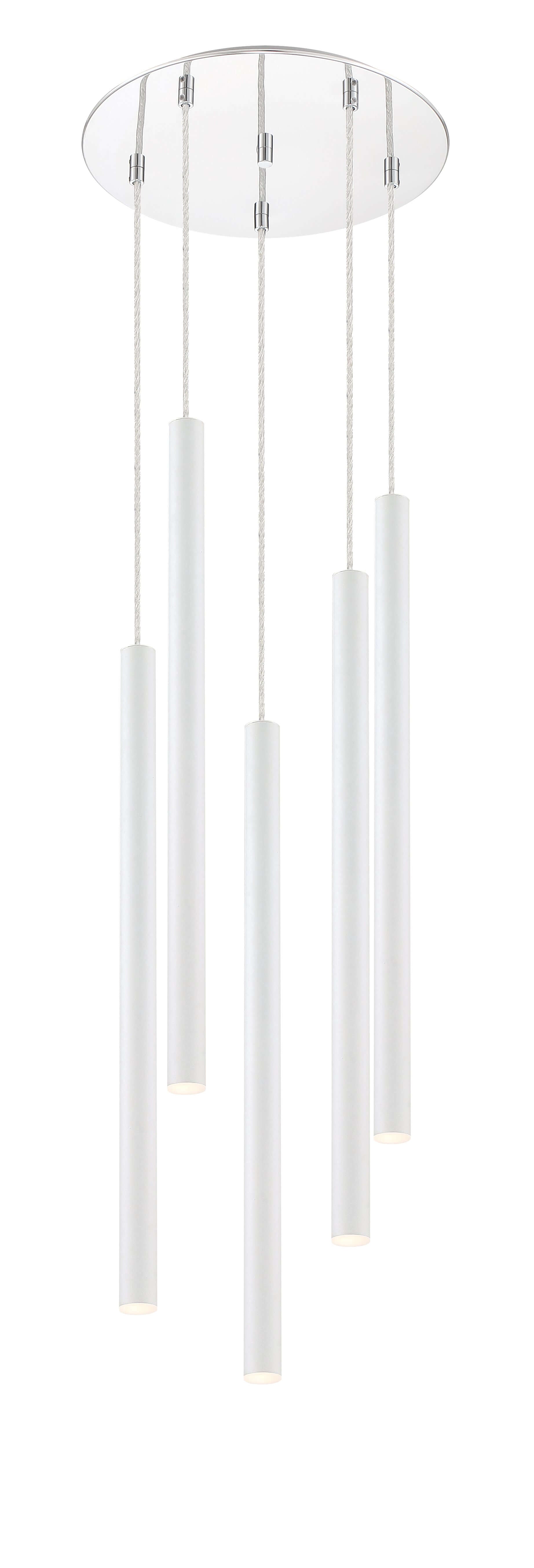 Forest LED 5 Light Chandelier Chrome