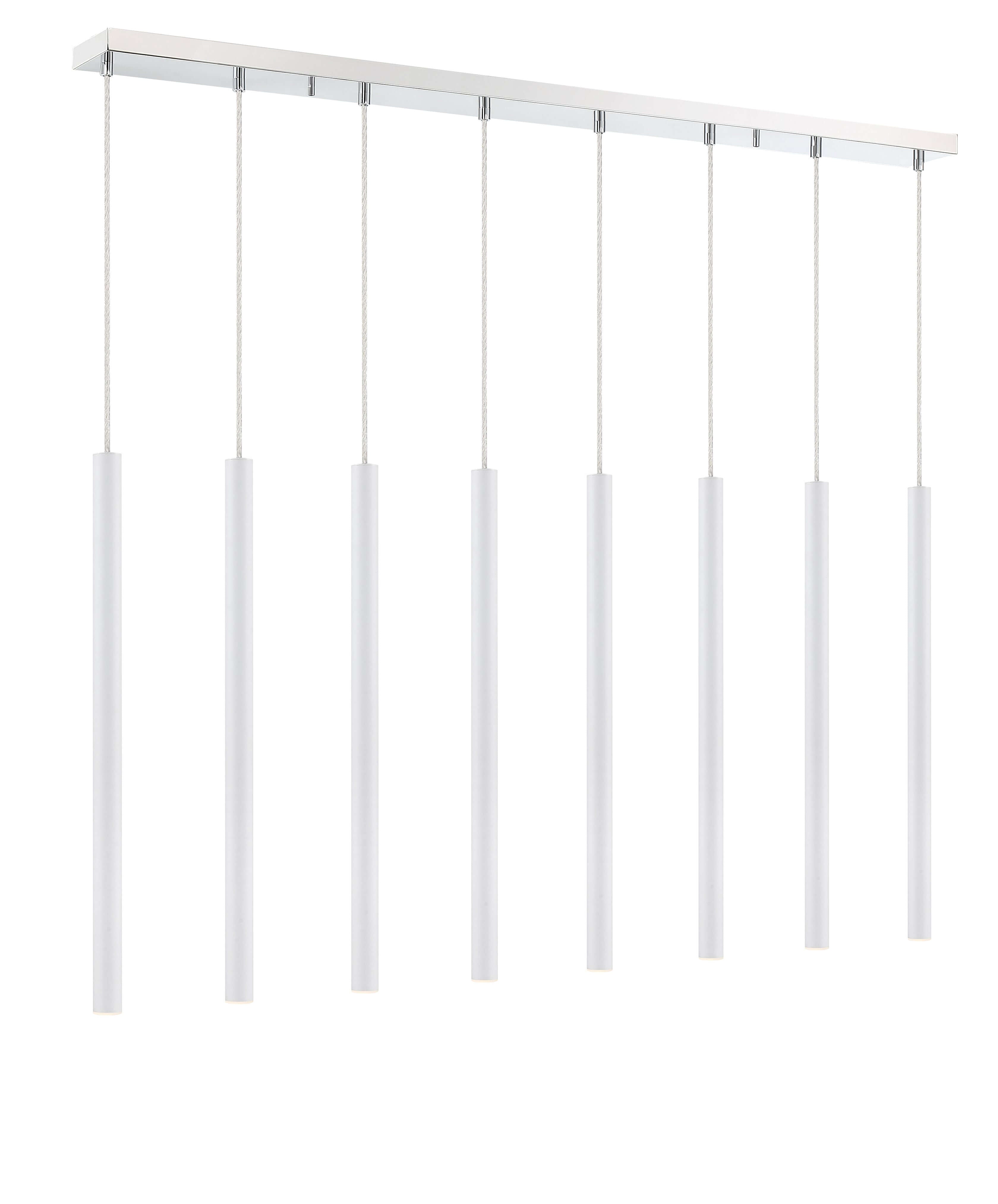 Forest LED 8 Light Linear Chandelier Chrome
