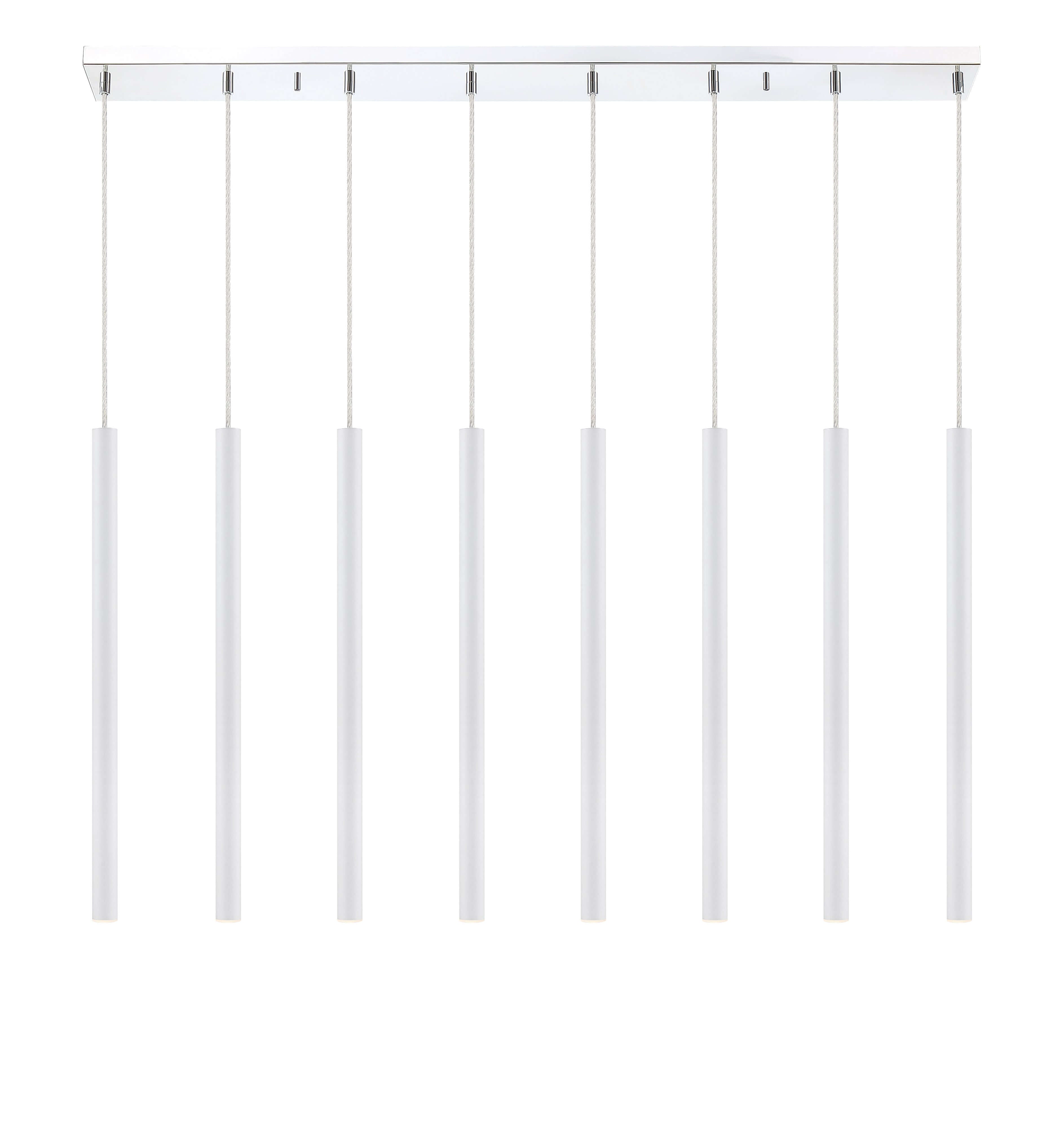 Forest LED 8 Light Linear Chandelier Chrome