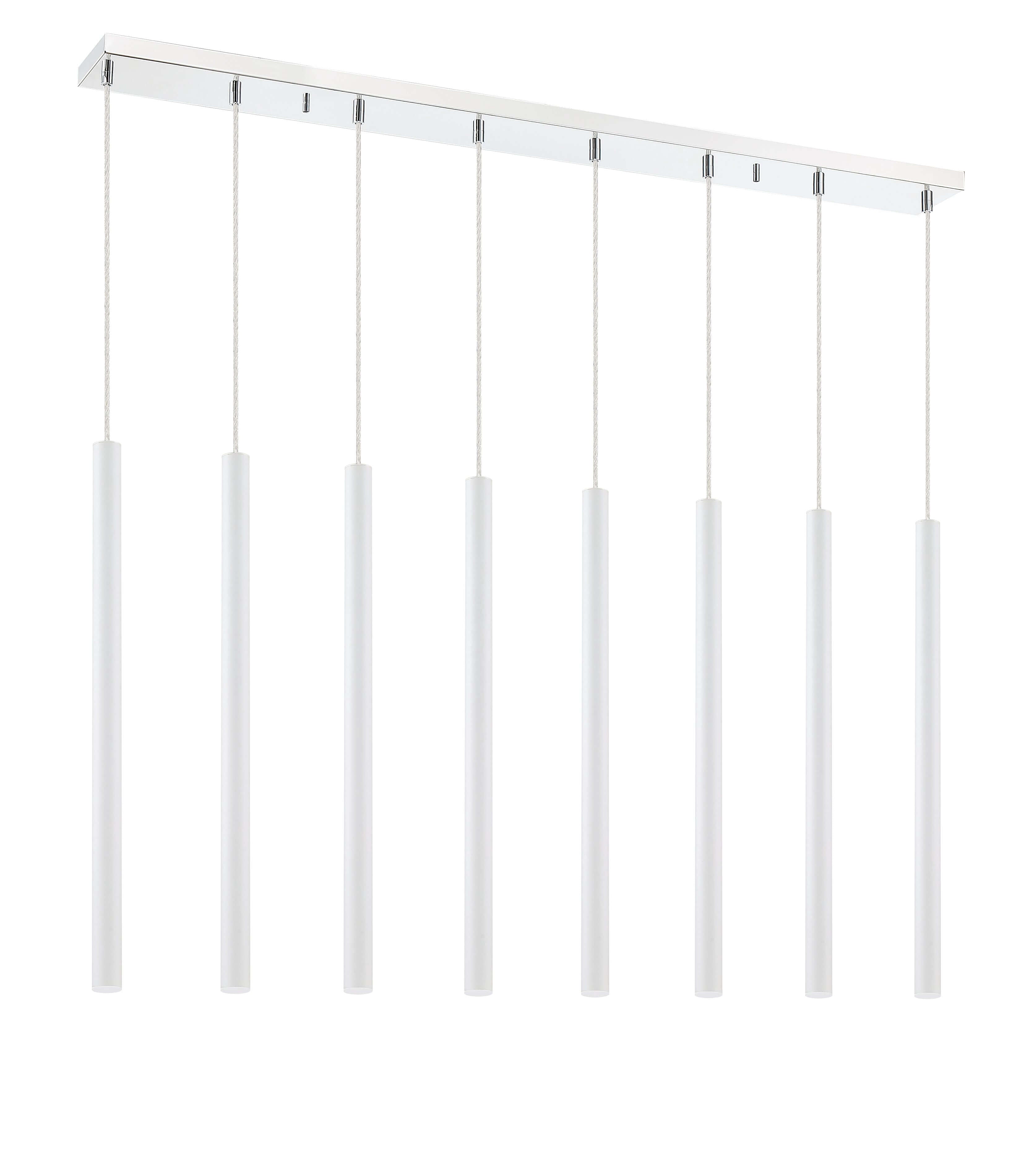 Forest LED 8 Light Linear Chandelier Chrome