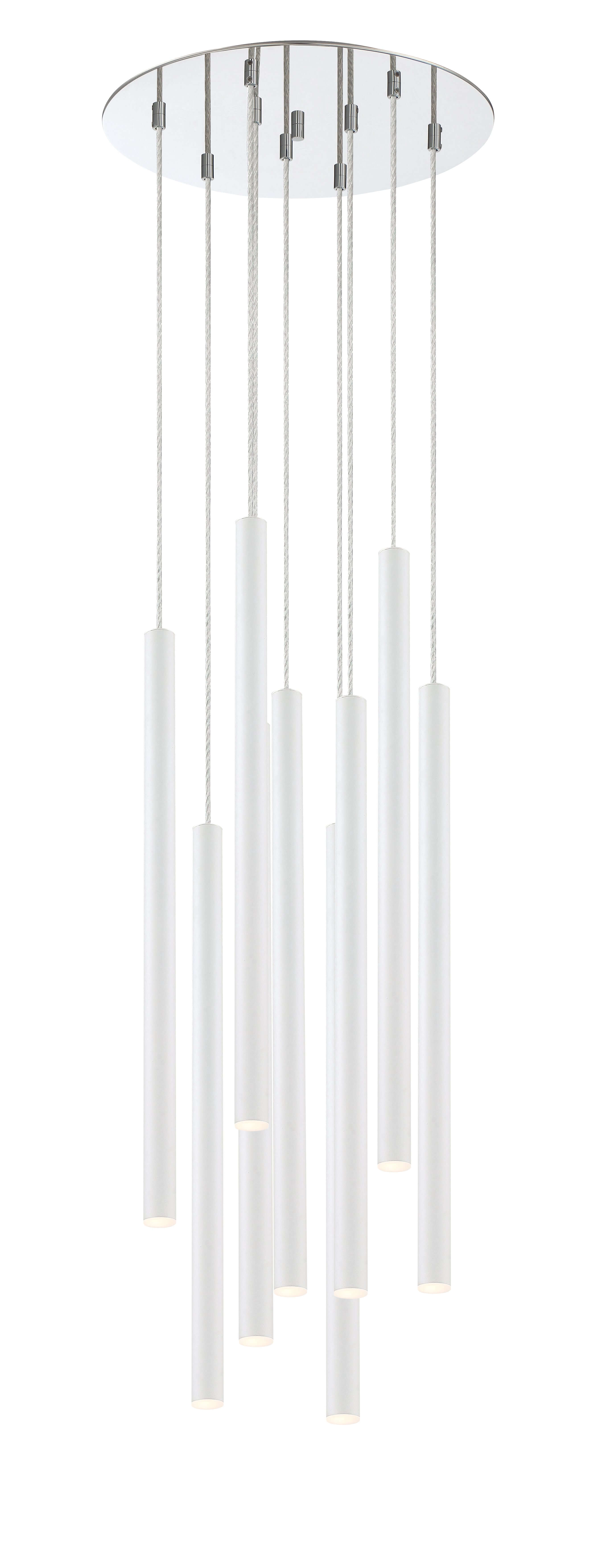 Forest LED 9 Light Chandelier Chrome