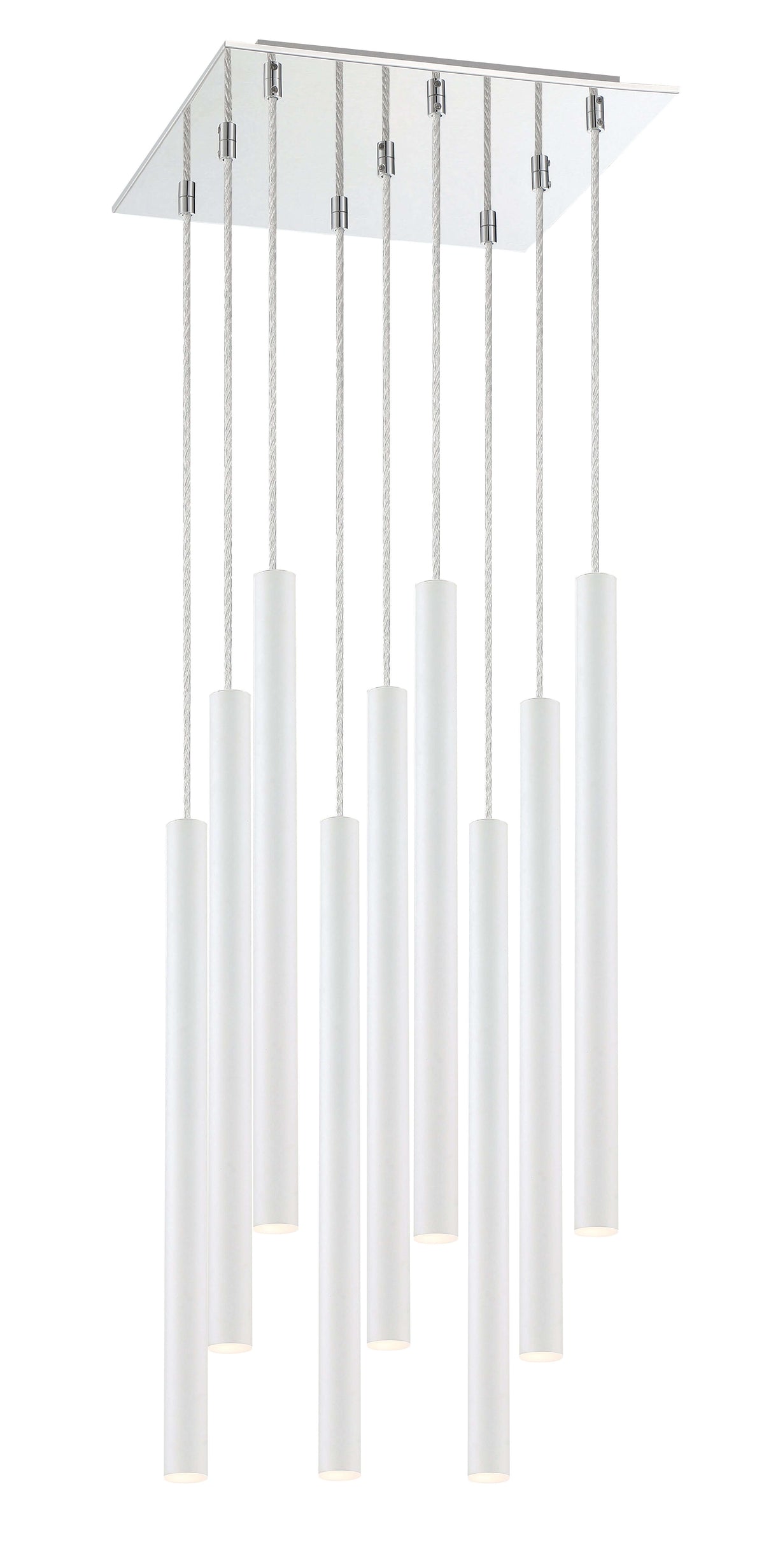 Forest LED 9 Light Chandelier Chrome