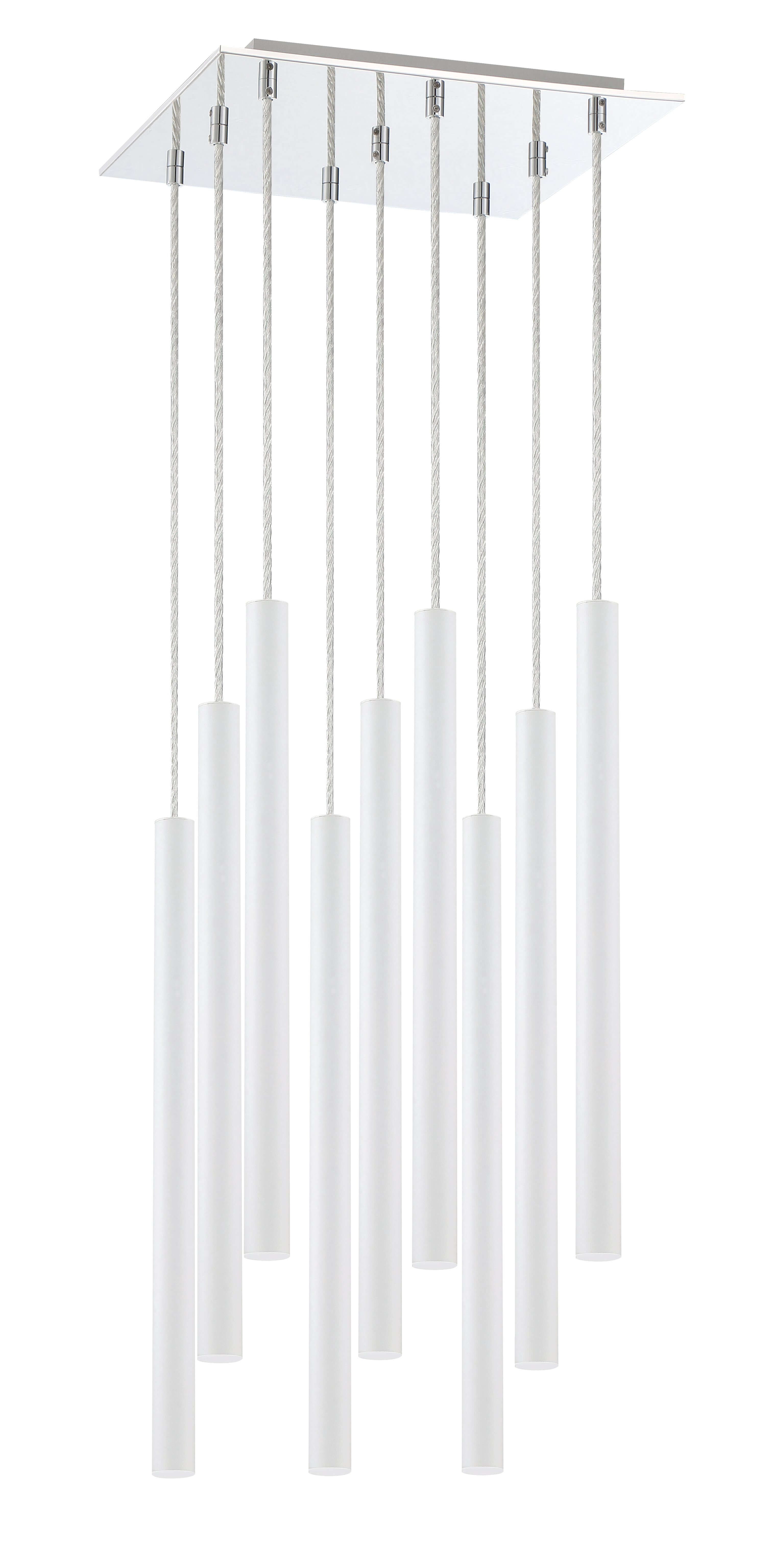 Forest LED 9 Light Chandelier Chrome