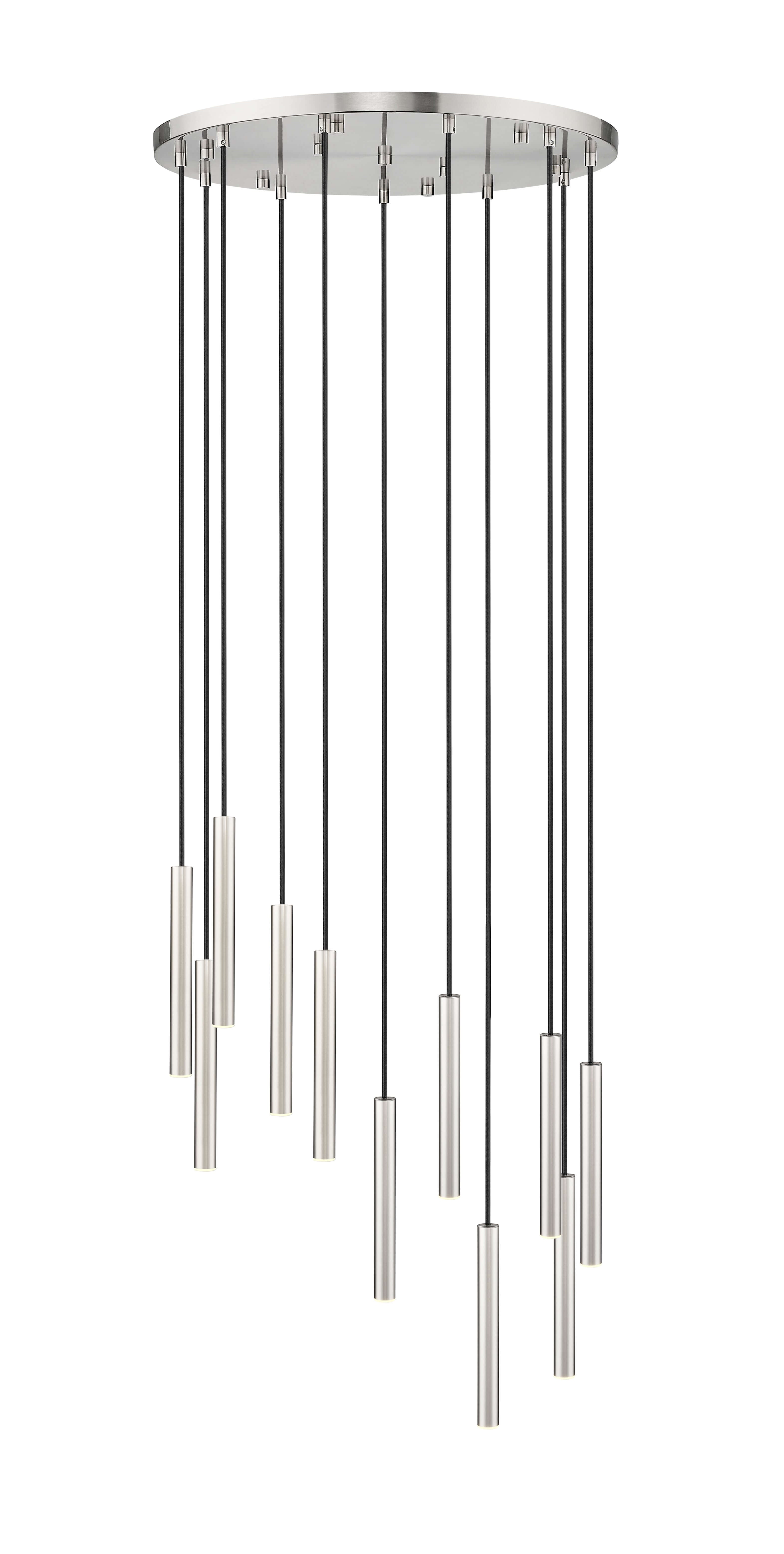 Forest LED 11 Light Chandelier Brushed Nickel
