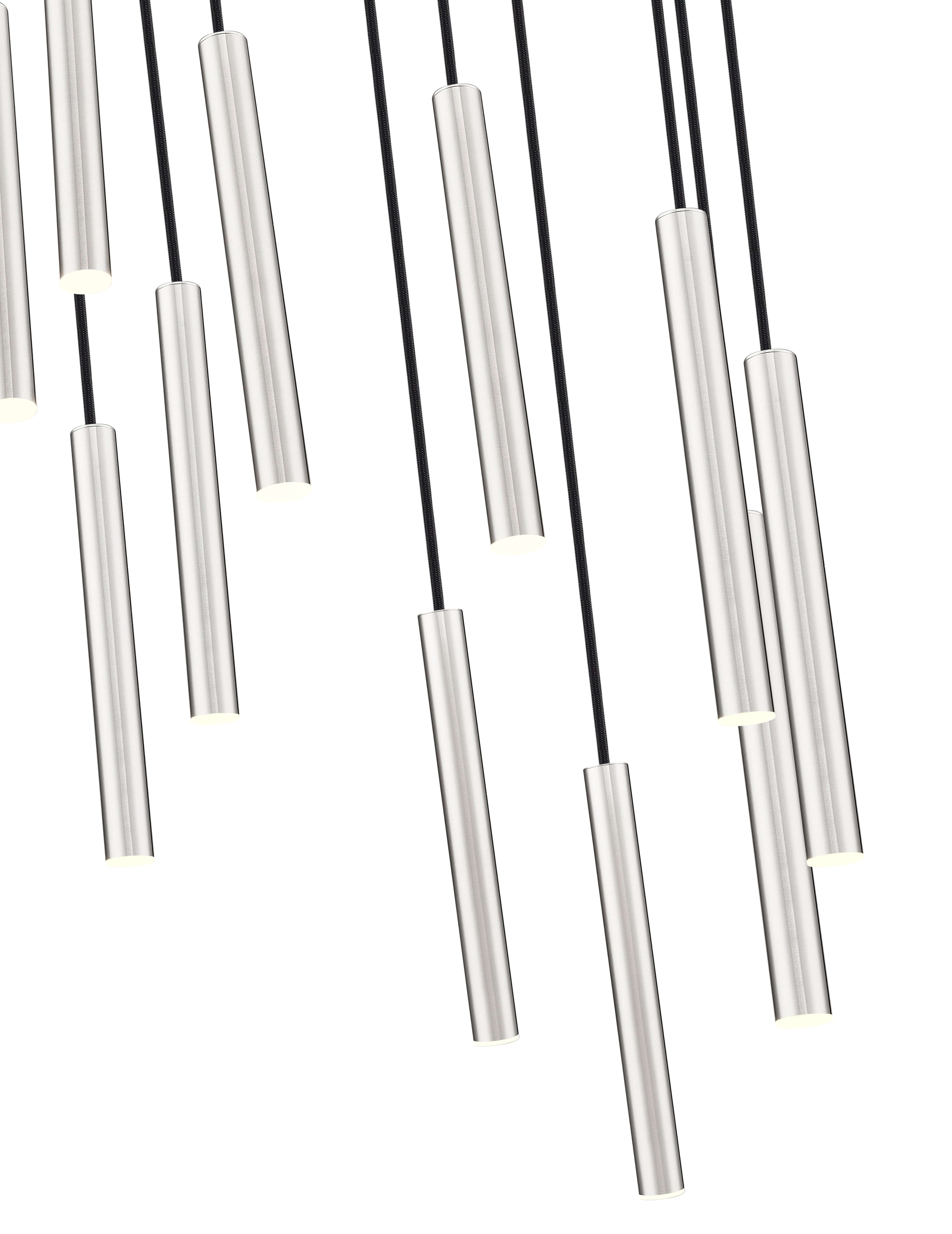 Forest LED 11 Light Chandelier Brushed Nickel