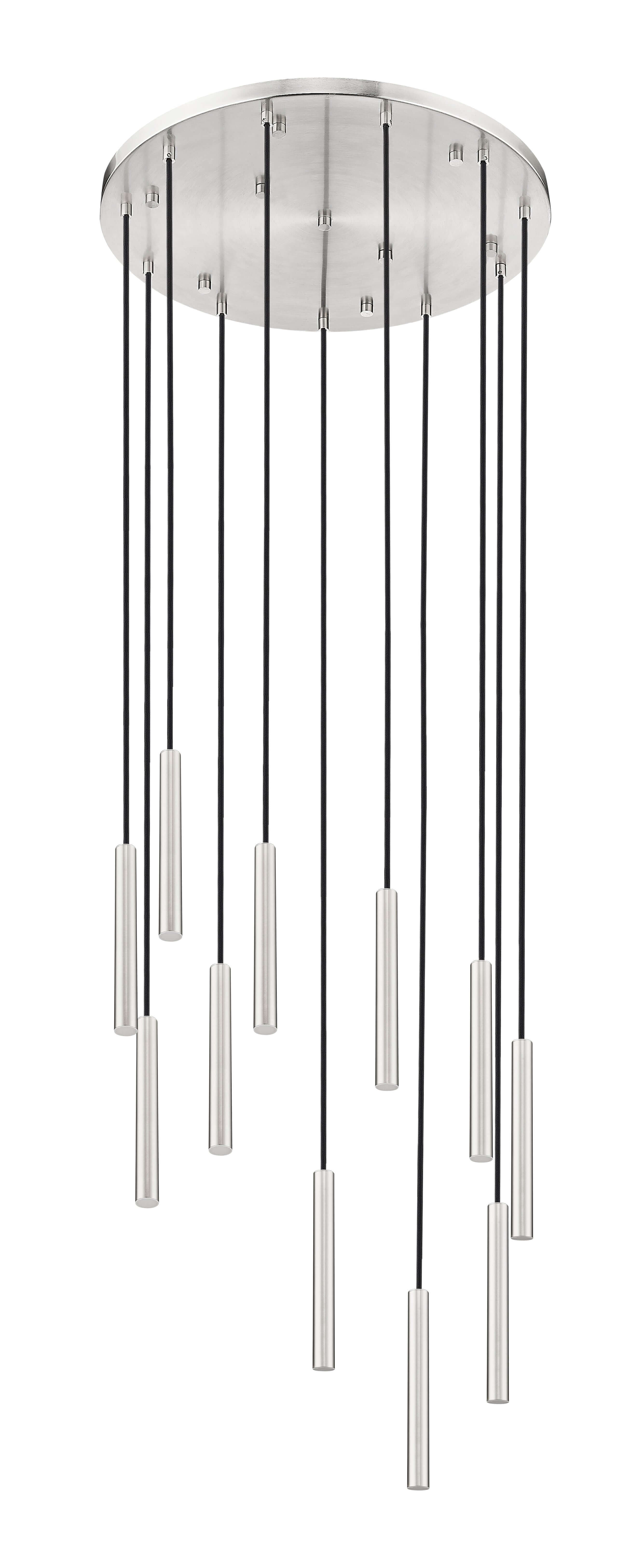Forest LED 11 Light Chandelier Brushed Nickel
