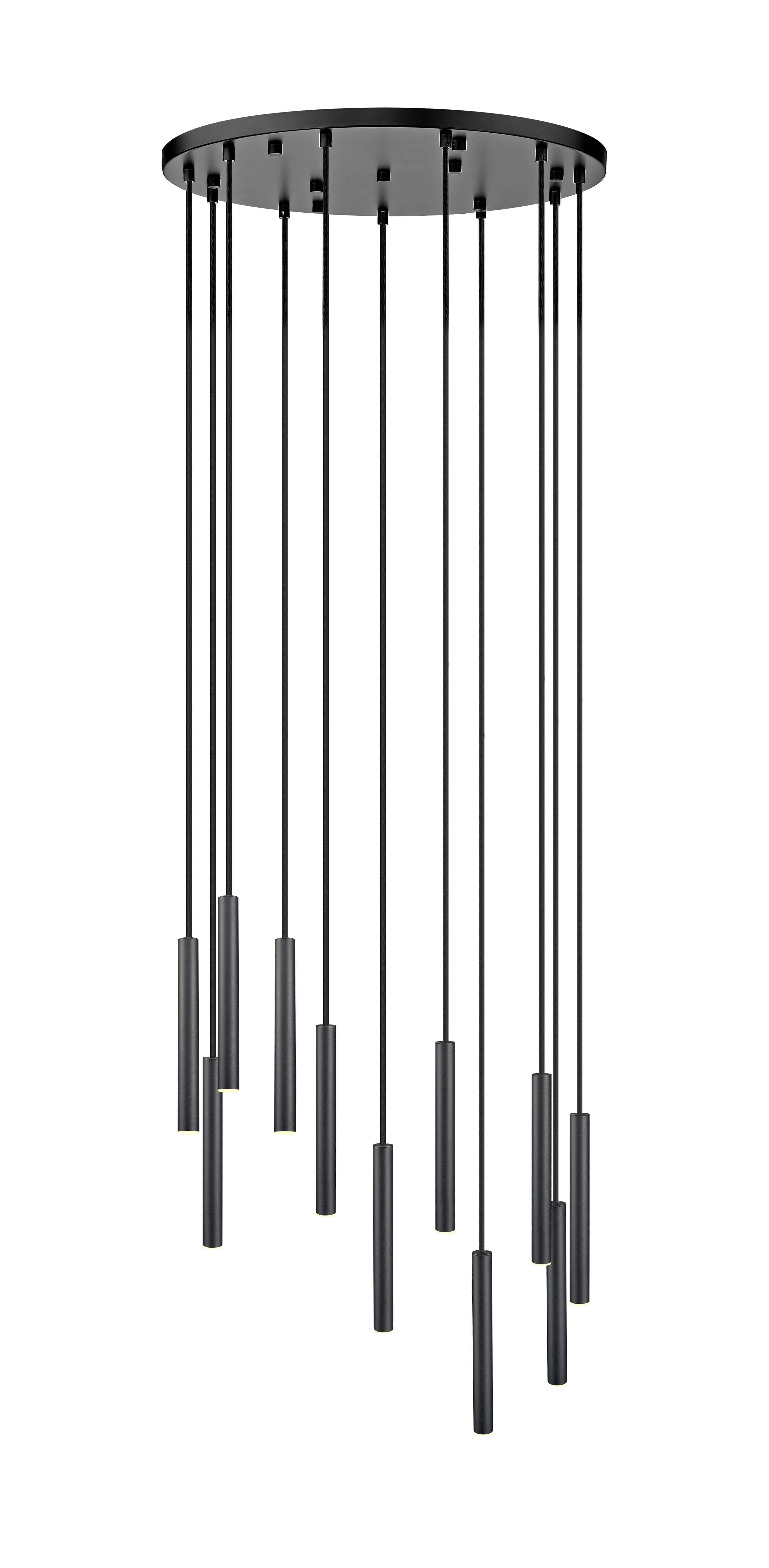 Forest LED 11 Light Chandelier Matte Black