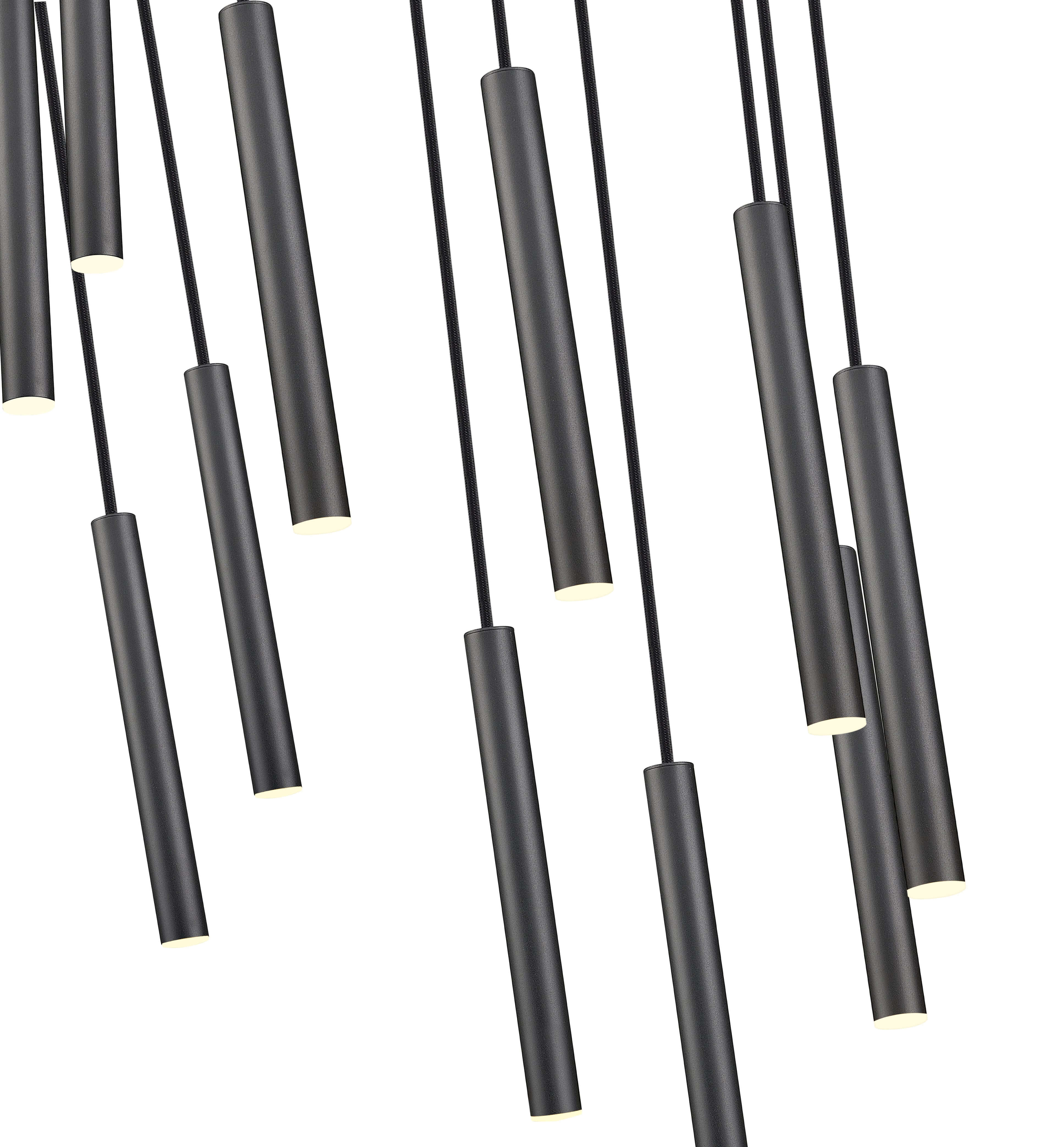 Forest LED 11 Light Chandelier Matte Black