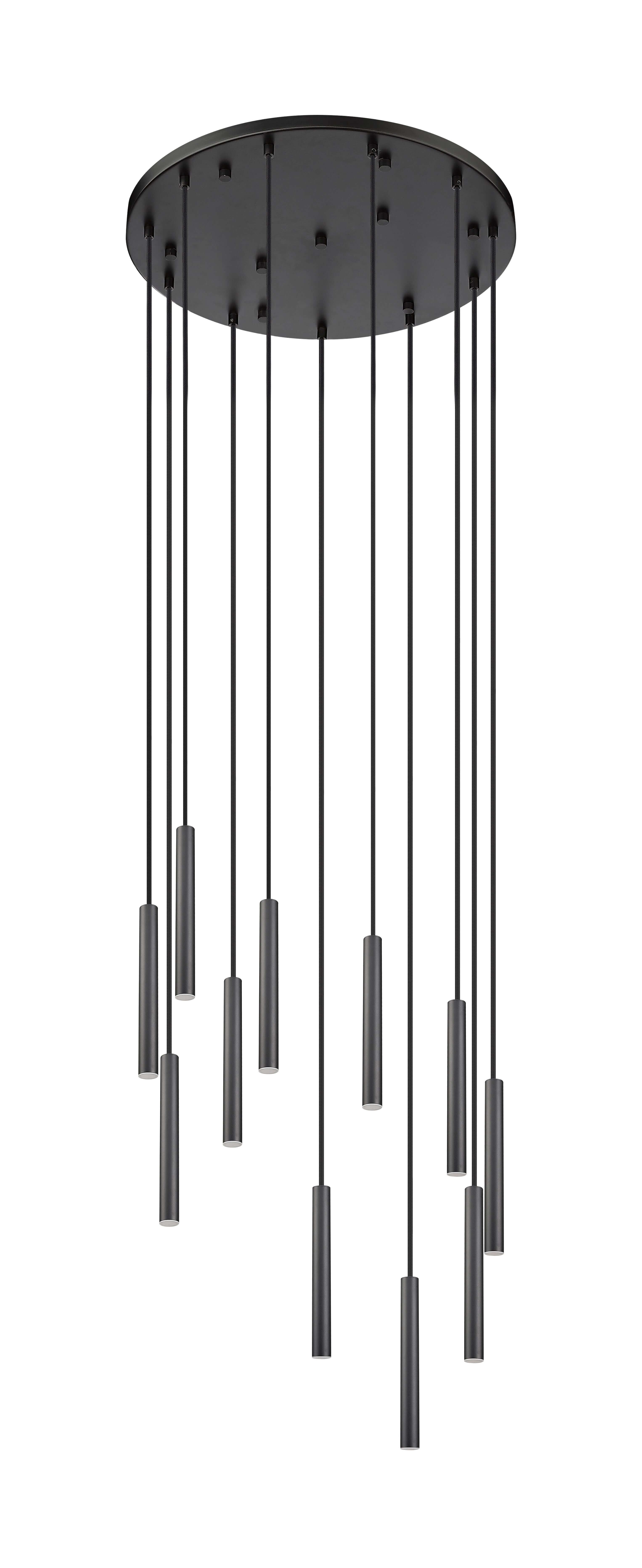 Forest LED 11 Light Chandelier Matte Black