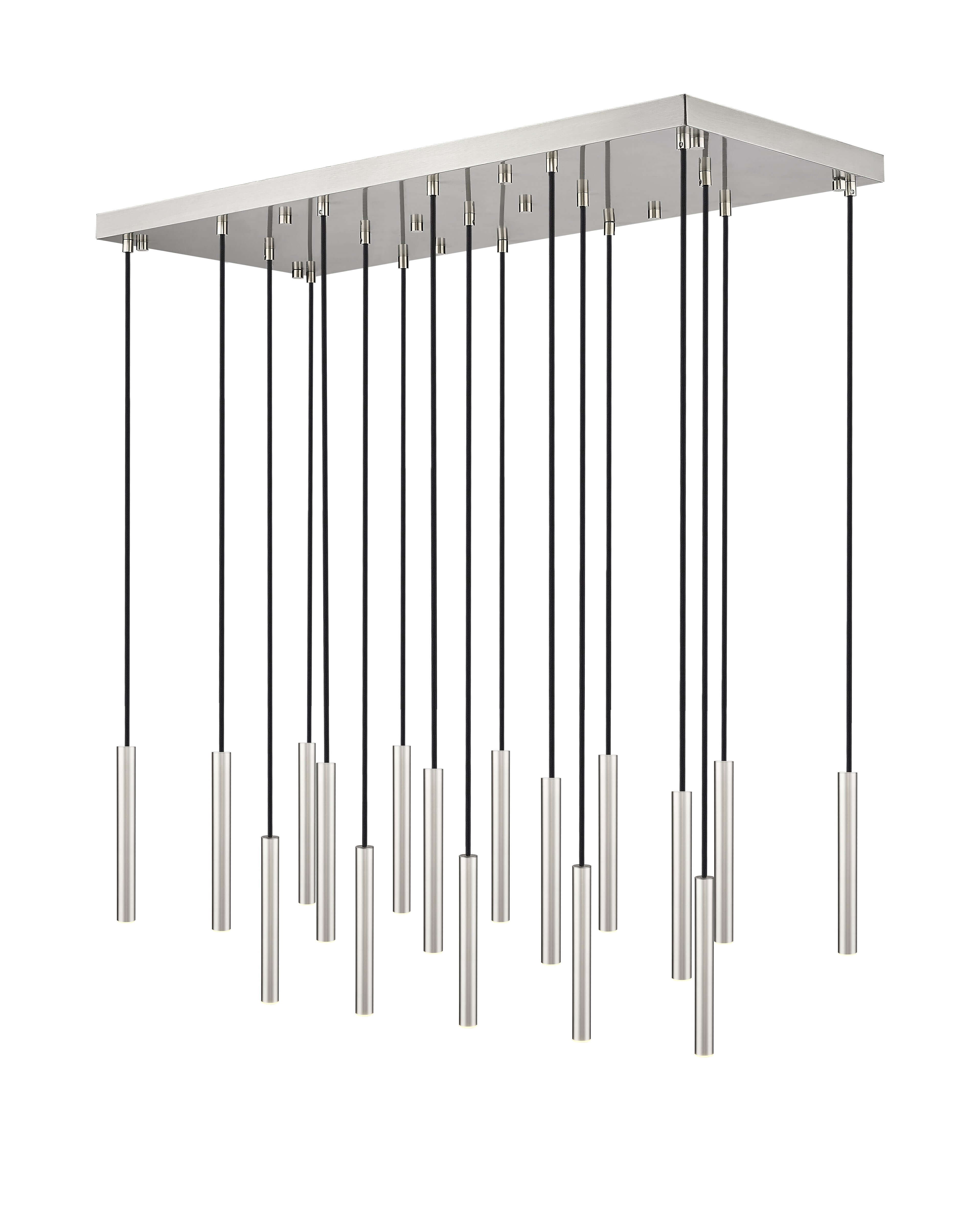 Forest LED 17 Light Linear Chandelier Brushed Nickel